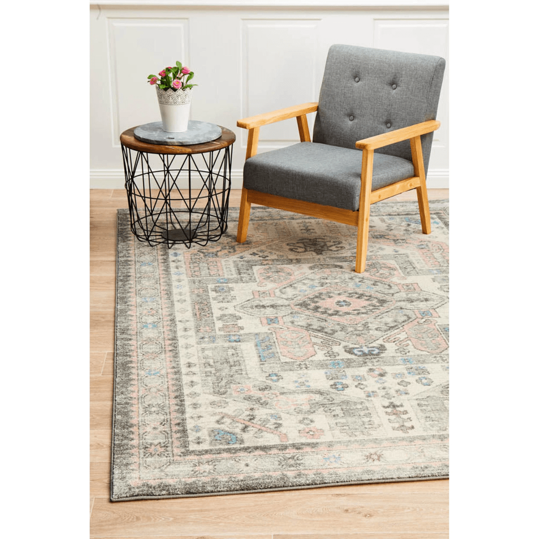 1 Rug Culture Avenue 704 Silver Rug - 10 mm Polypropylene, Power-Loomed (Made in Turkey) - Silver, 1 of 7