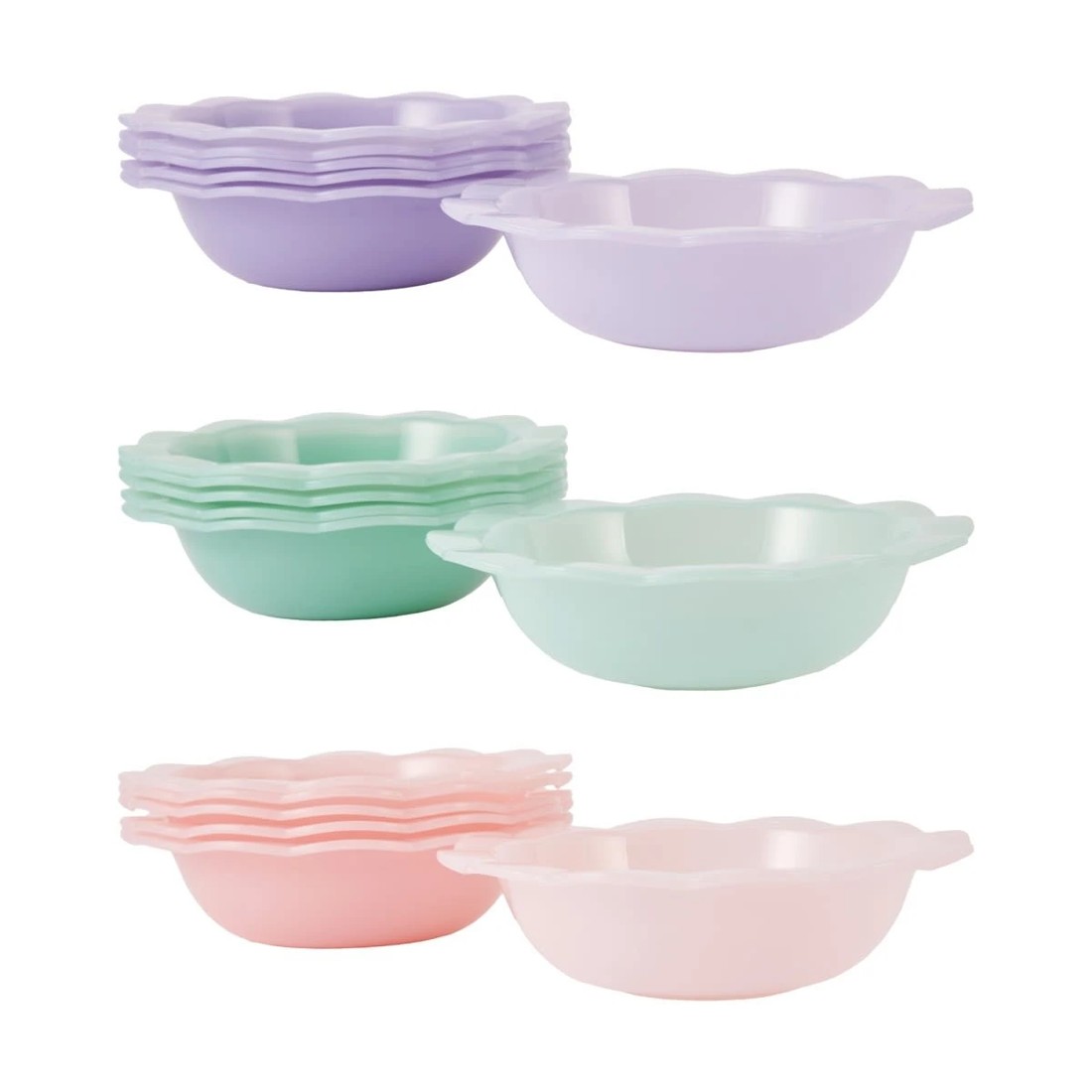 1 6 Piece Reusable Pastel Coloured Bowls, 1 of 4