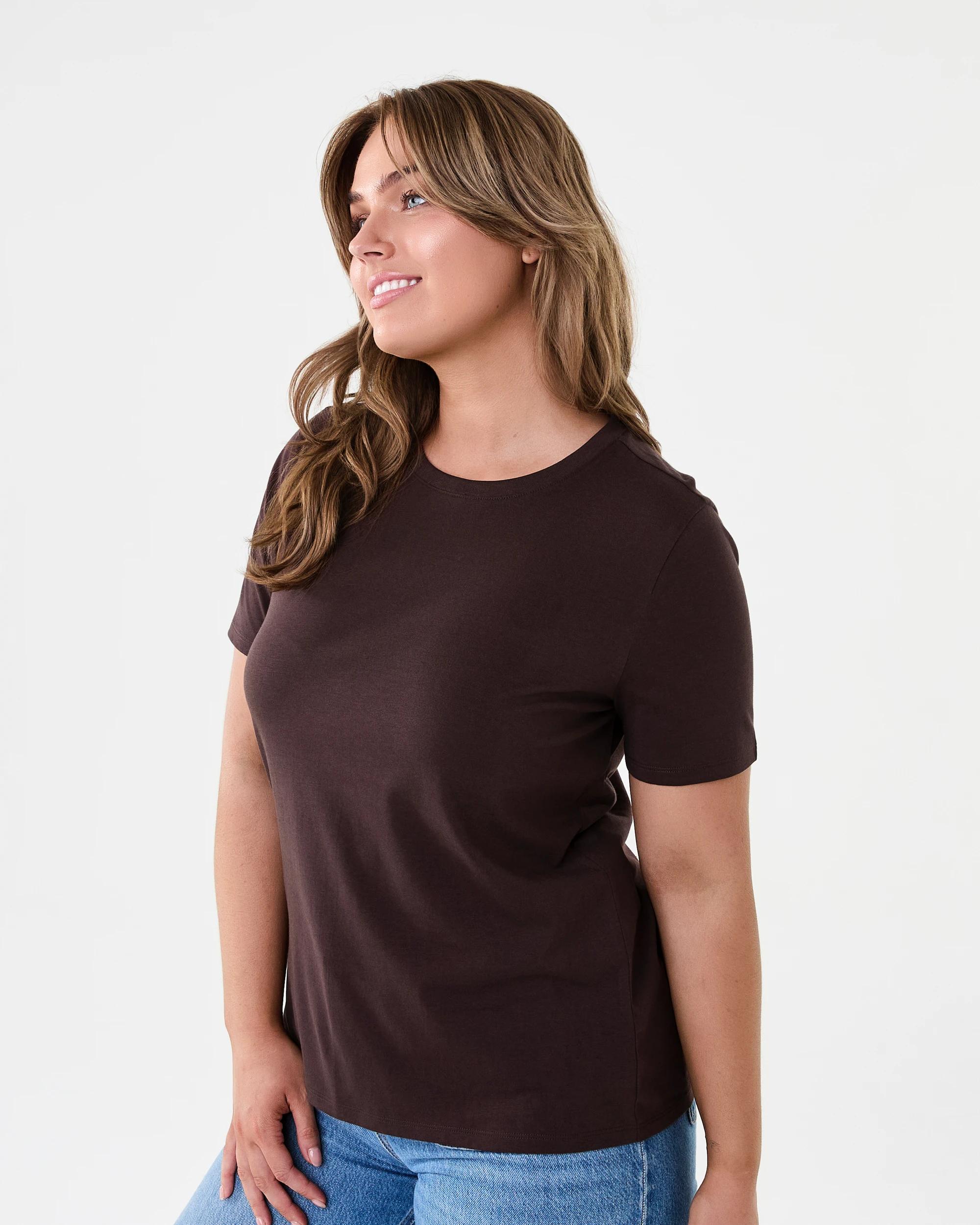 2 Short Sleeve Cotton T-shirt Melt Brown, 2 of 5