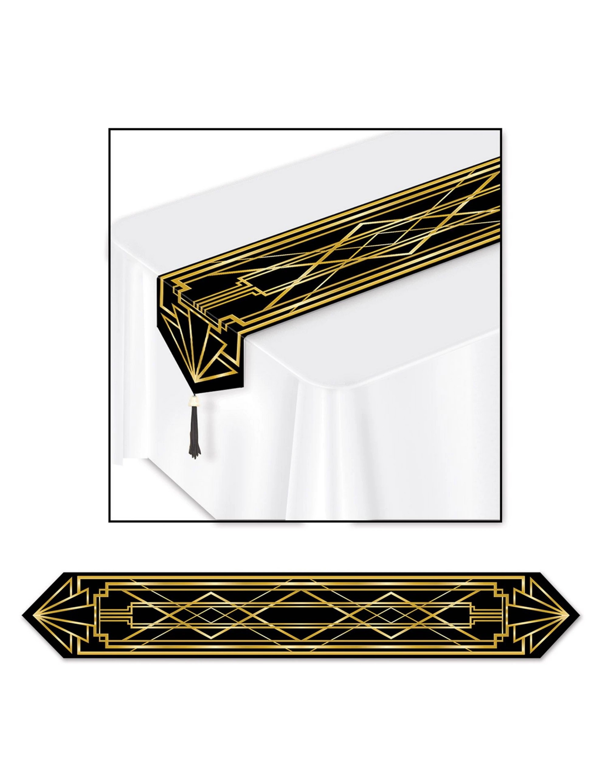 1 Beistle Great 20's Paper Table Runner 1.83mBlack     
. - Black, 1 of 1