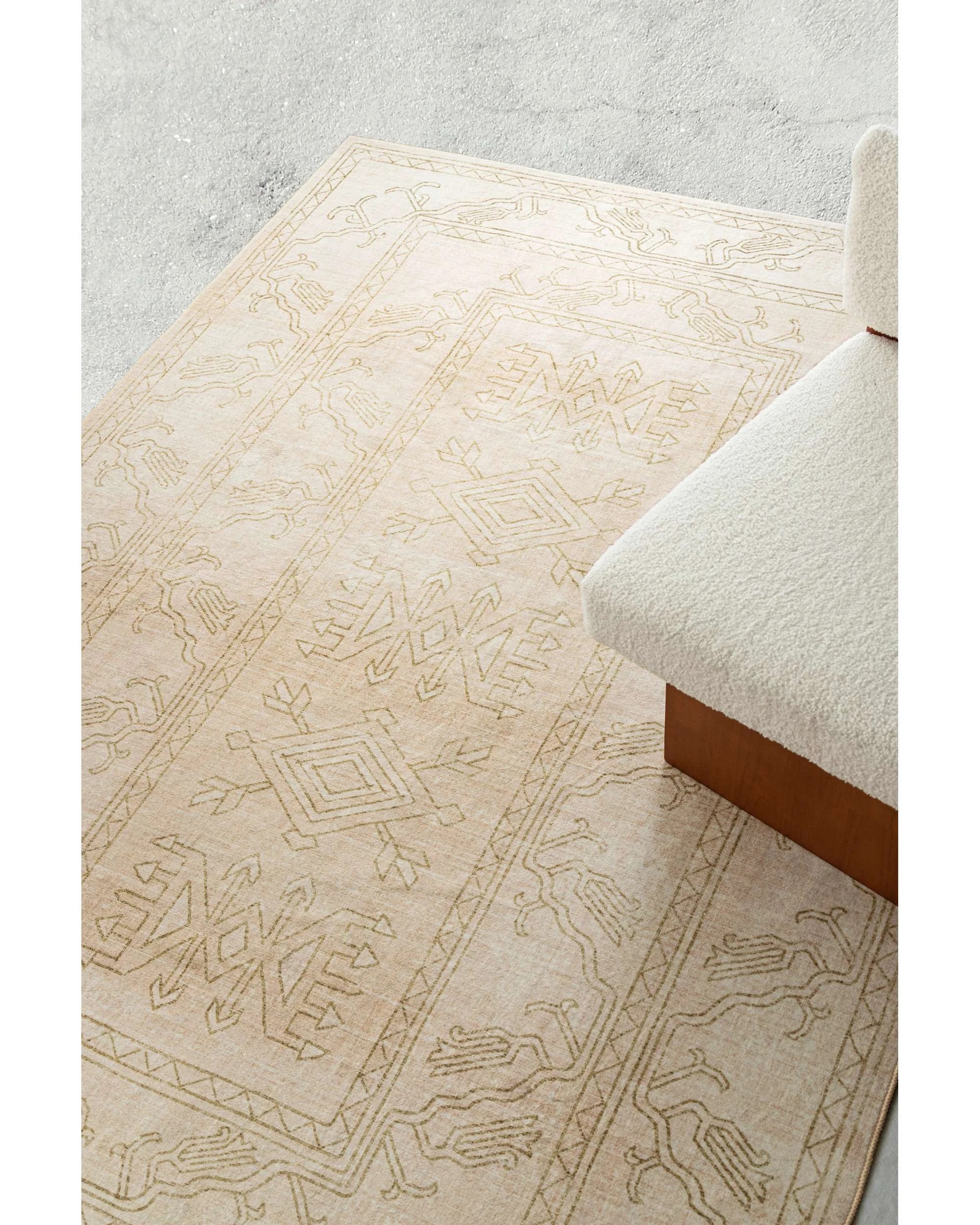 3 Loopsie Teruel Traditional Washable Rug-370cm x 270cm - Beige, 3 of 8