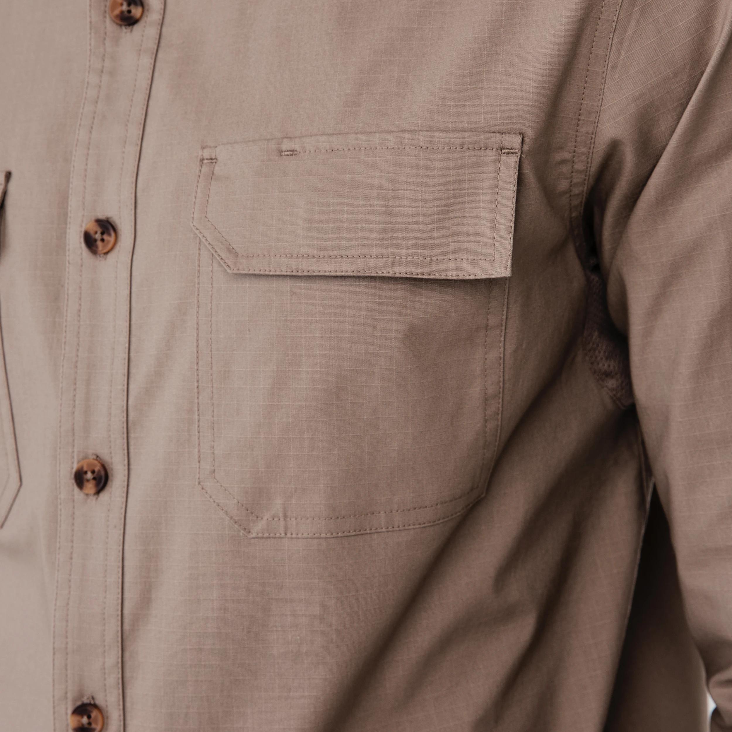 6 Workwear Long Sleeve Work Shirt DESERT TAUPE, 6 of 9