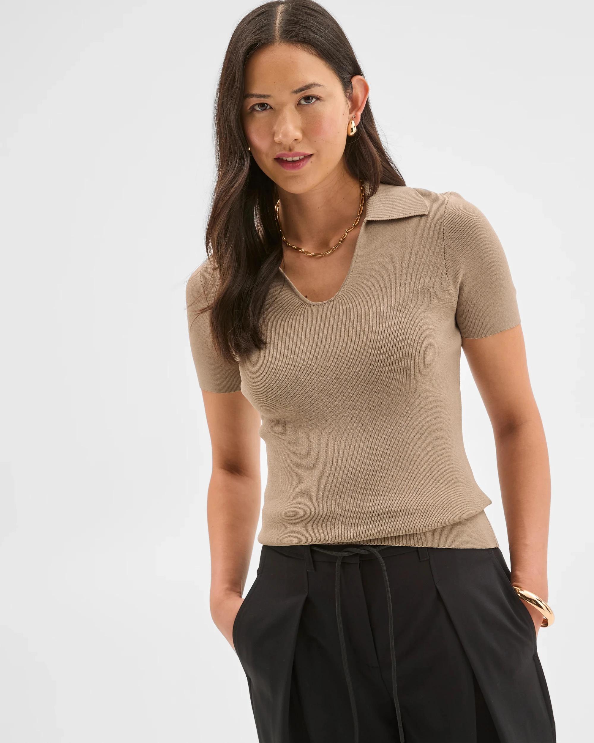 1 Preview Short Sleeve Ultimate Polo Top WEATHERED TEAK, 1 of 8