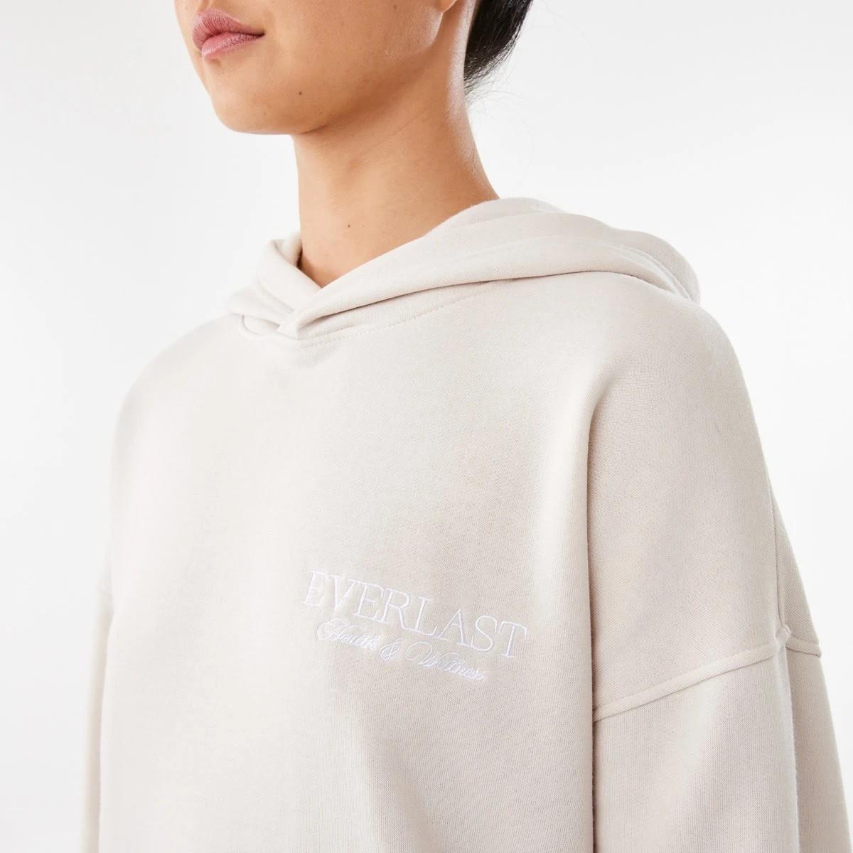 6 Everlast Womens Street Oversized Hoodie Cool Beige, 6 of 8