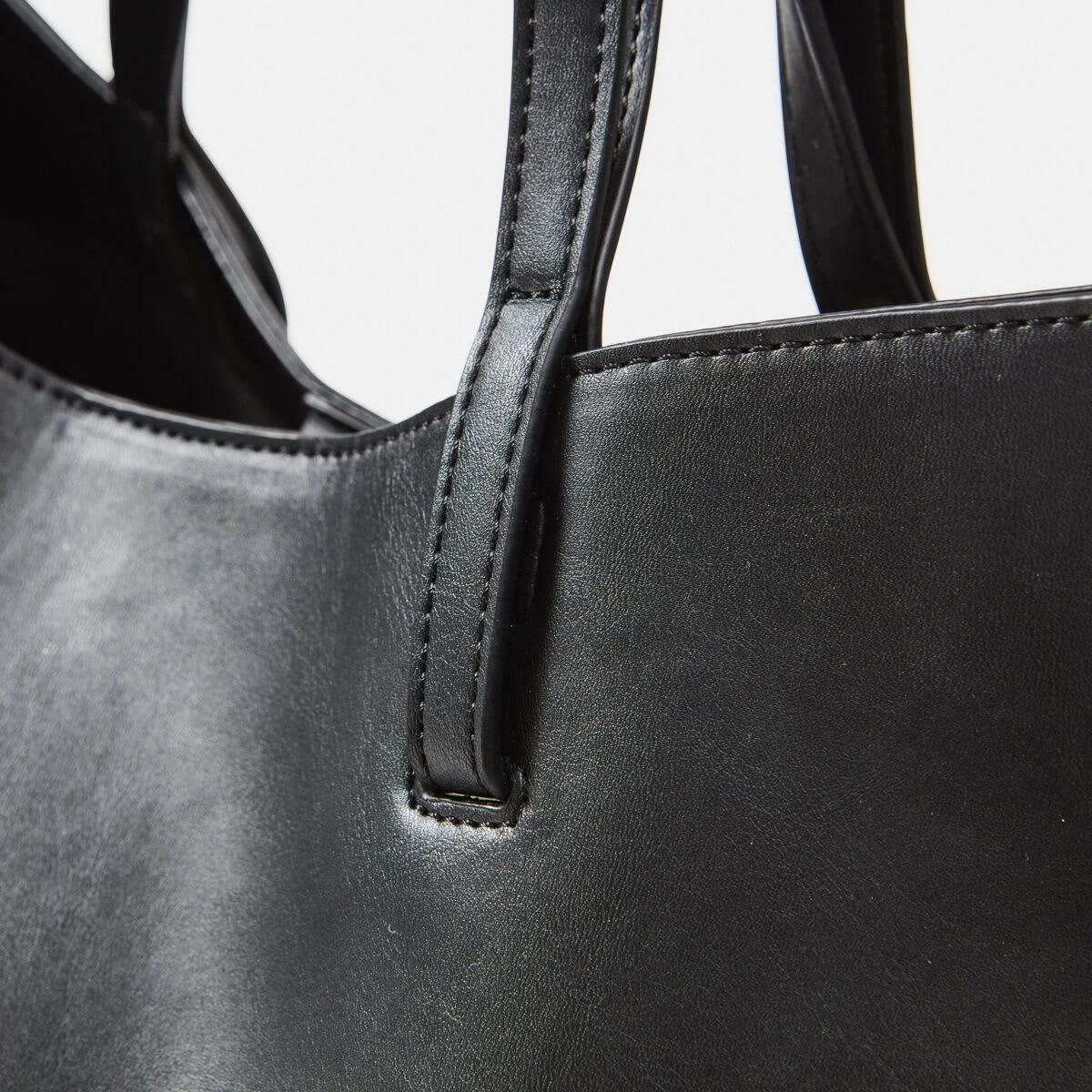 3 Curved Tote Bag BLACK, 3 of 10
