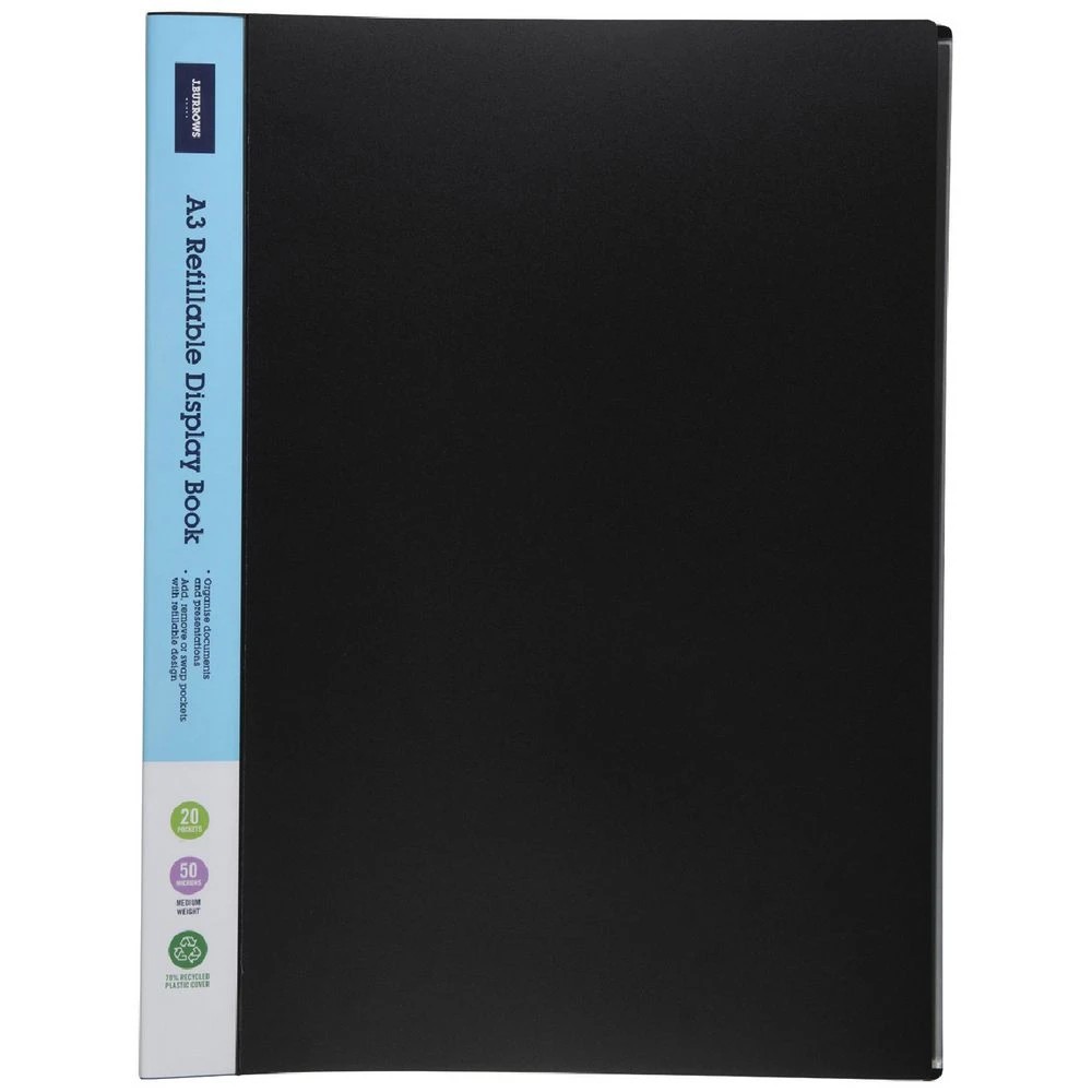 1 J.Burrows A3 Refillable Display Book Black, 1 of 3