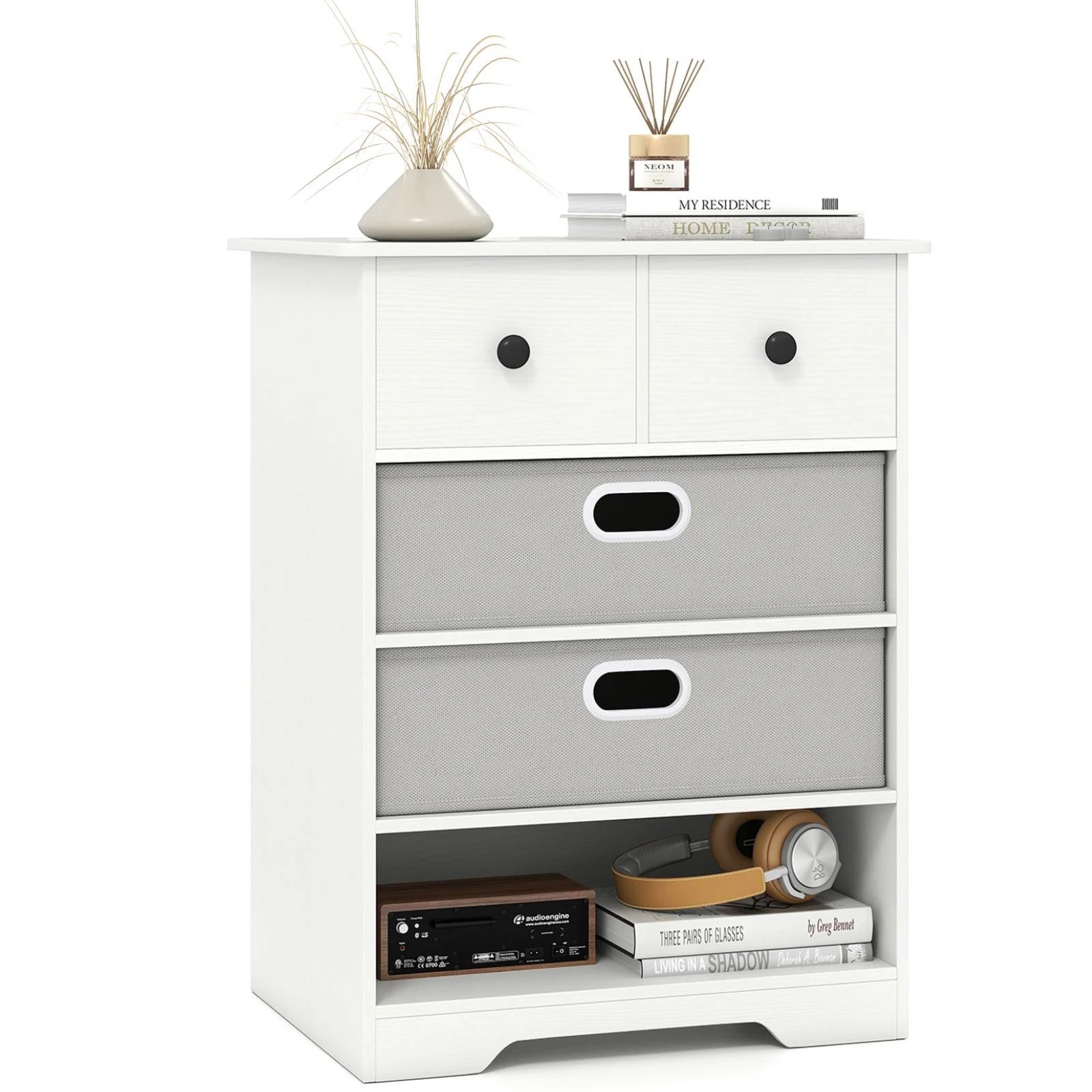 3 Costway Modern 4 Chest of Drawers Freestanding Nightstand Bedside Table, 3 of 3