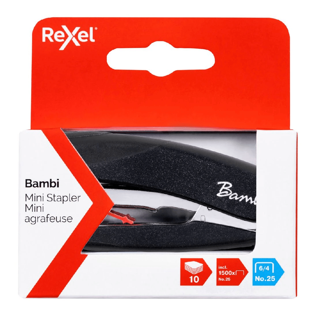 4 Rexel Bambi Mini Stapler Black, 4 of 4