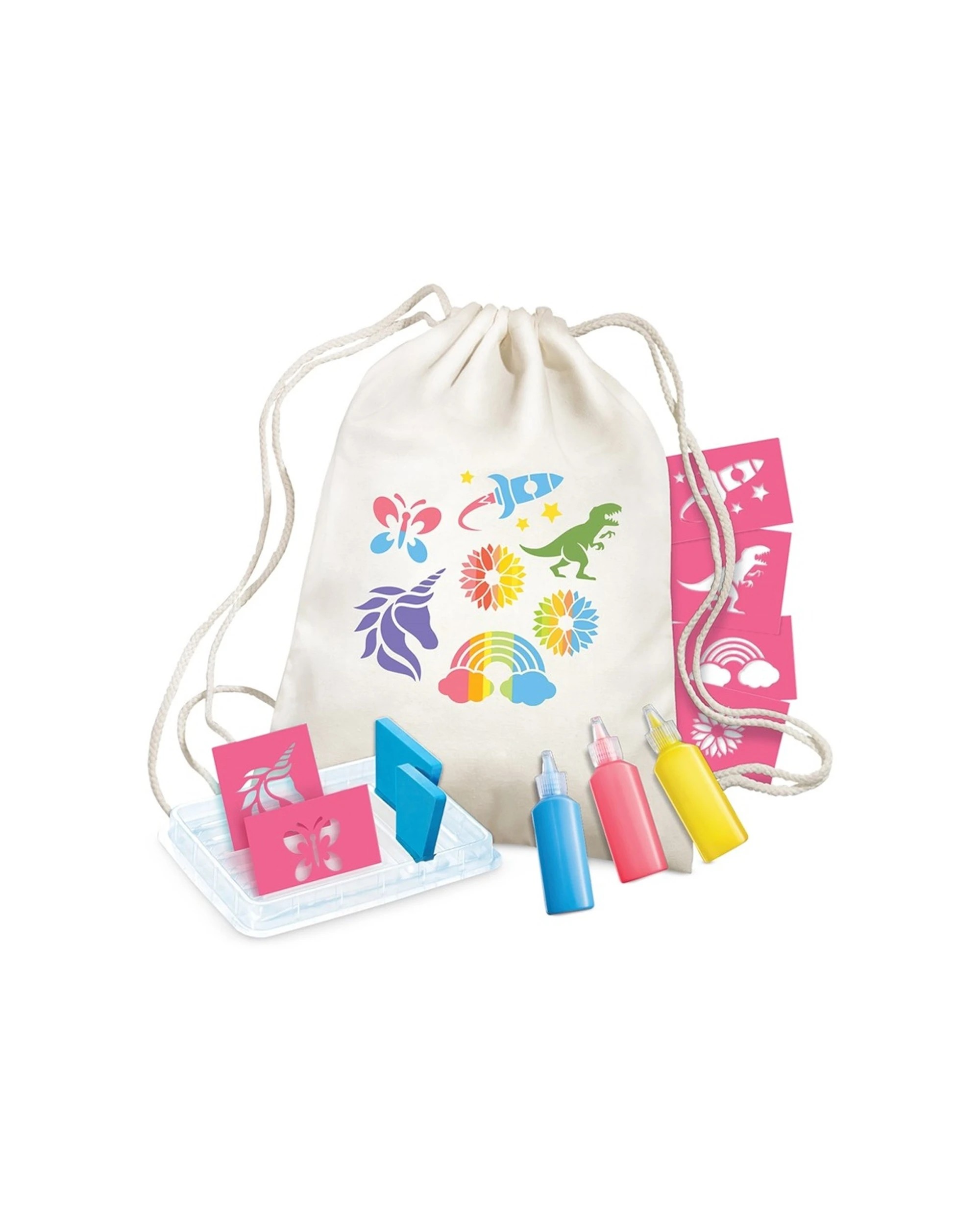 2 4M KidzMaker Stencil Backpack Printing Kids Children Art Craft Kit Set - Multi, 2 of 3