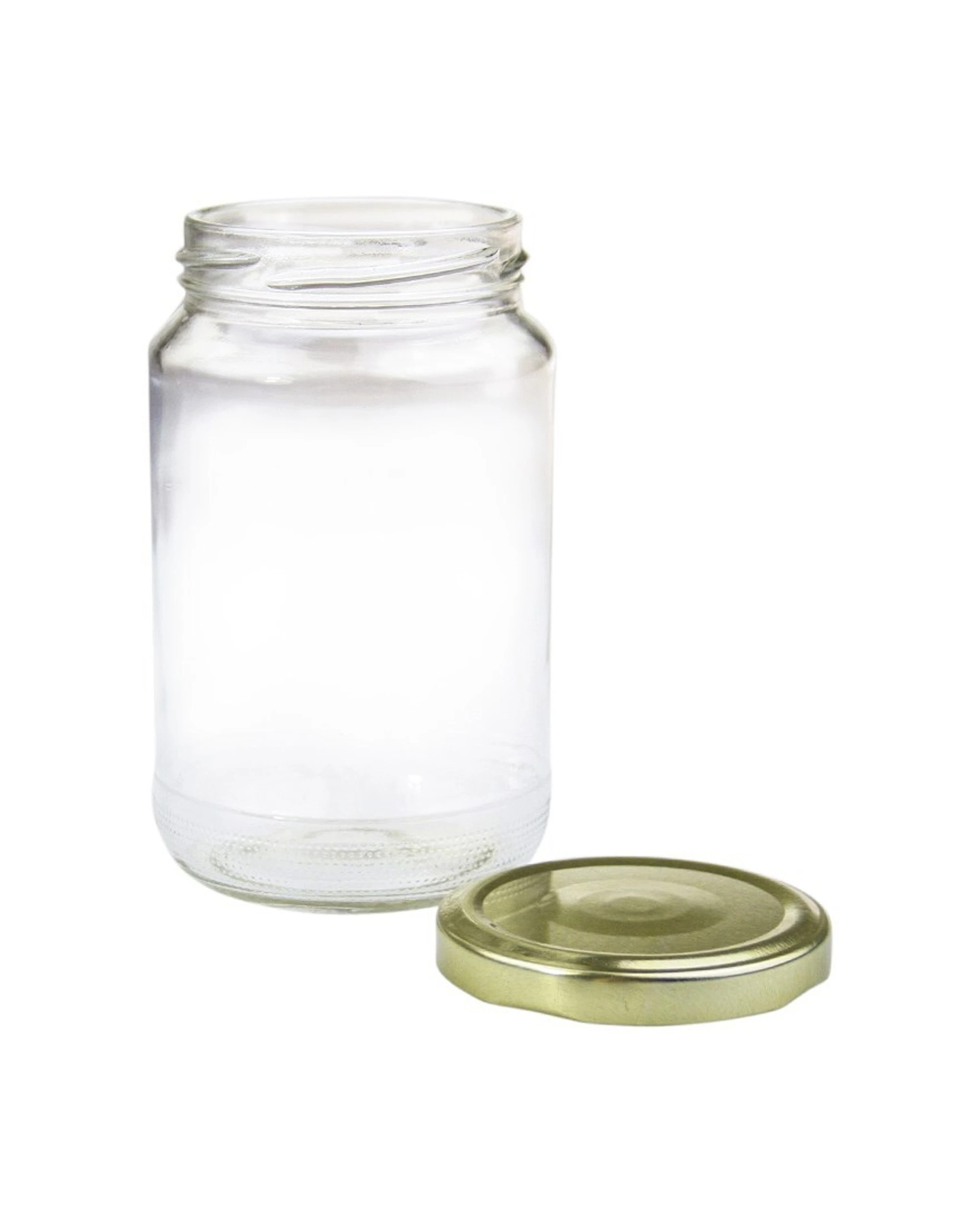 2 6pk Lemon & Lime Verona 360ml/12cm Glass Conserve Jar Container W/gold Lid Clear - Clear, 2 of 3