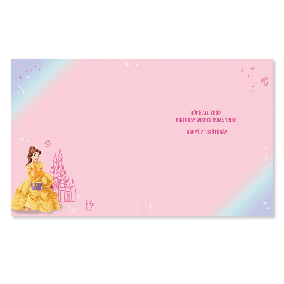 2 Hallmark 7th Birthday Card - Disney Princess, 2 of 3