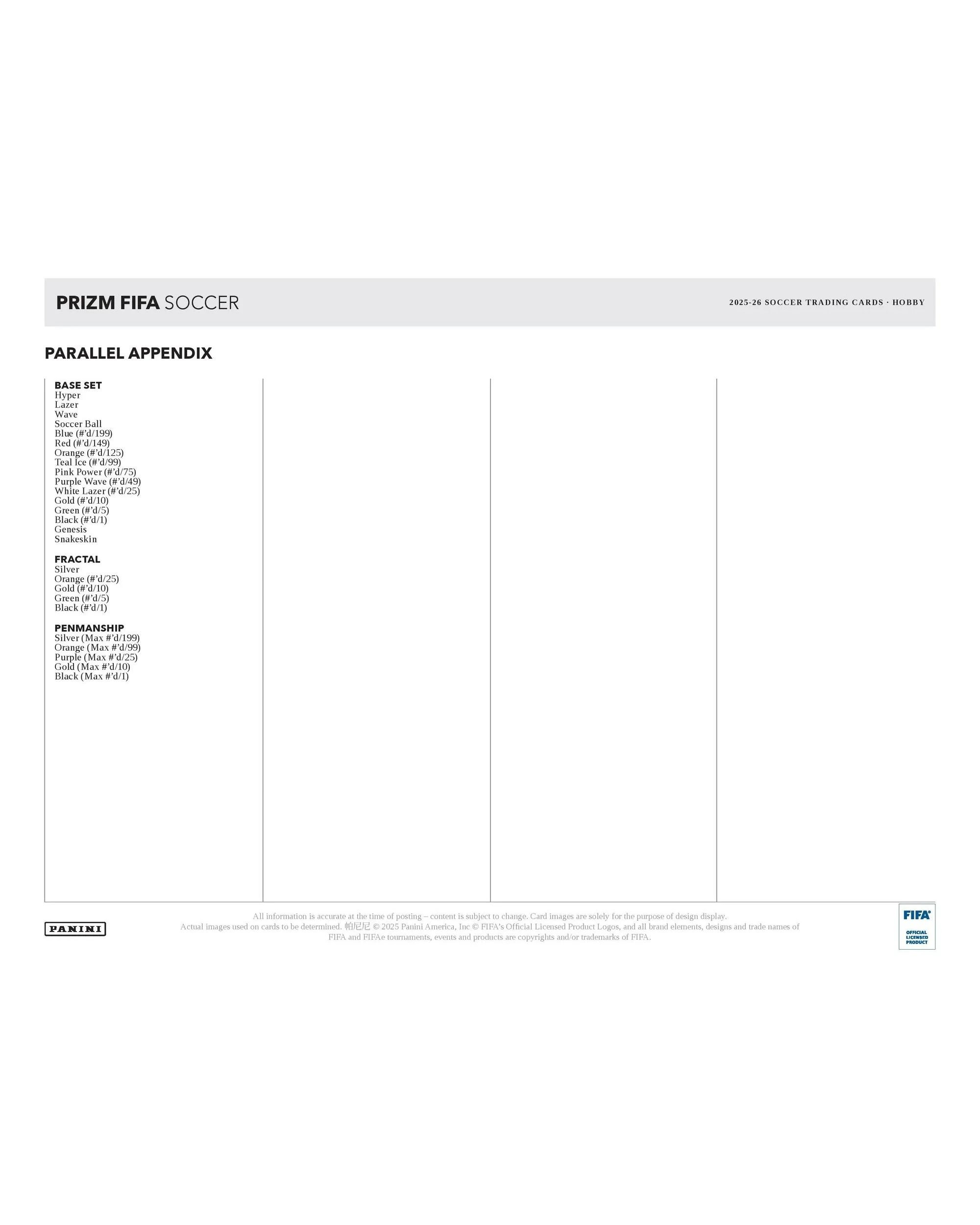 7 Panini 2025/2026 Prizm FIFA Soccer Hobby Pack, 7 of 7