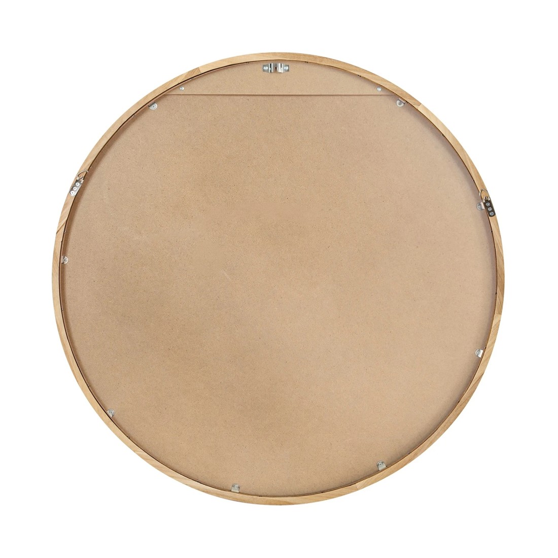 9 Oikiture Wall Mirrors Round 70cm Makeup Mirror Vanity Home Decor Wooden
 - Natural, 9 of 9