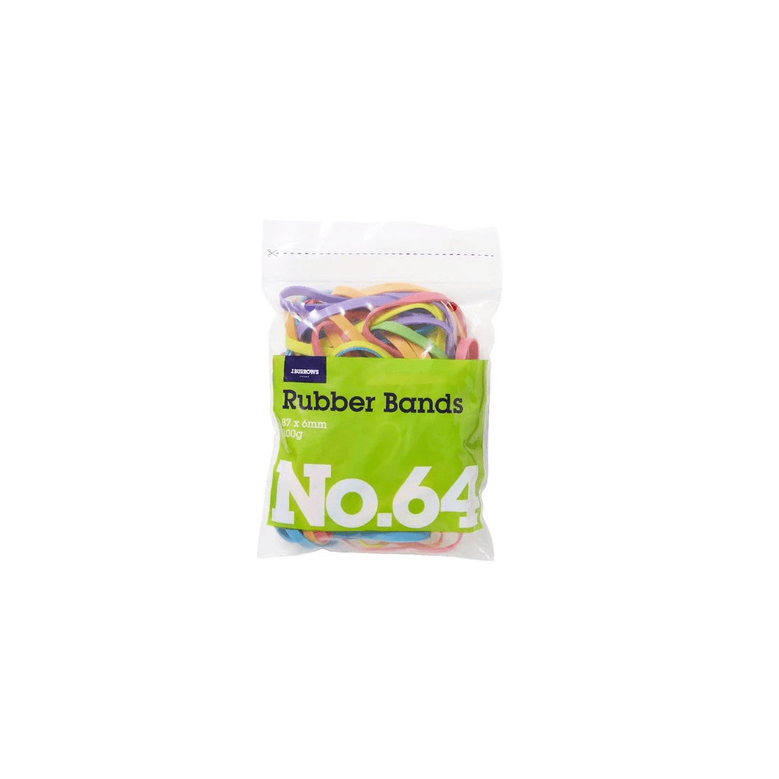 2 J.Burrows No.64 Rubber Bands 100g Assorted, 2 of 2