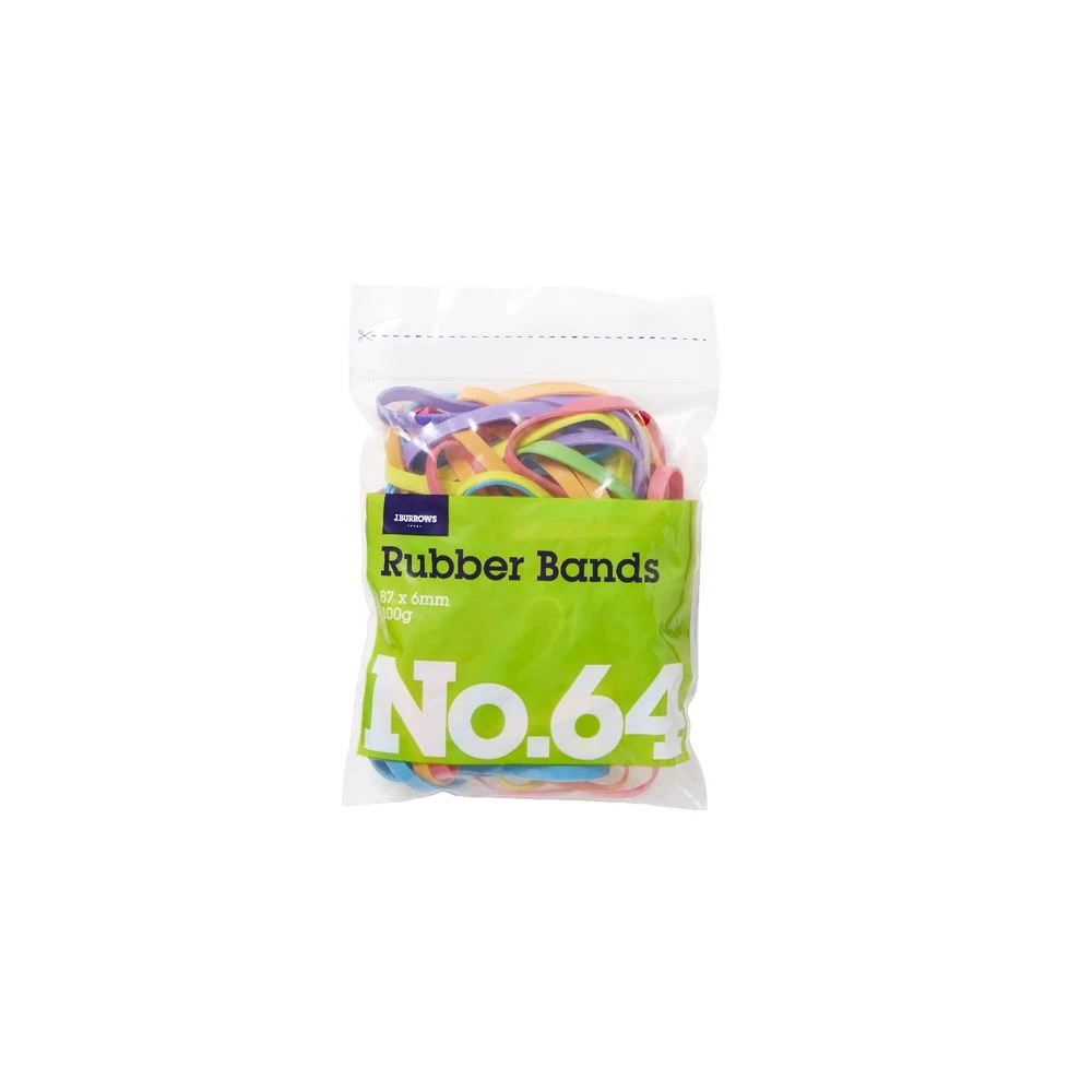 2 J.Burrows No.64 Rubber Bands 100g Assorted, 2 of 2