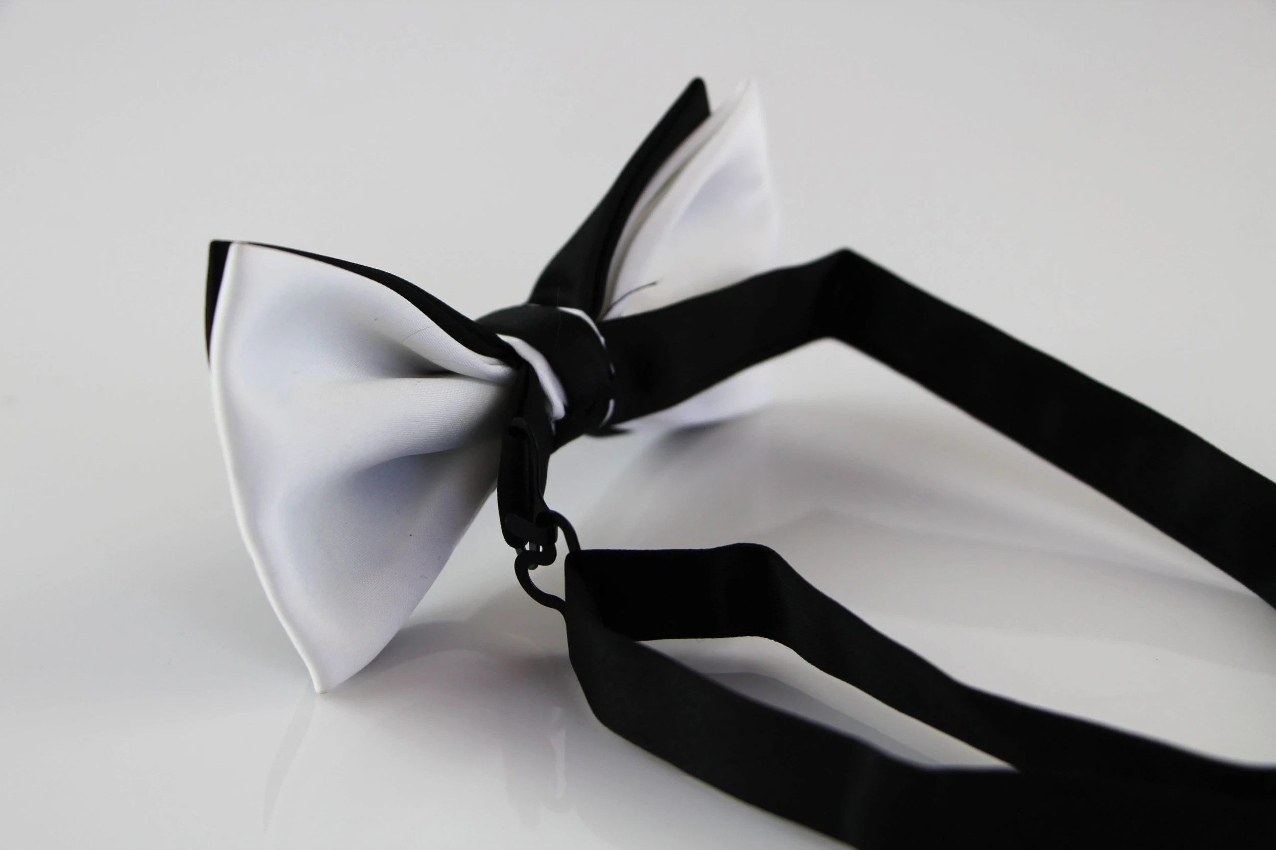 2 Zasel Mens Black On White Two Tone Layered Bow Tie, 2 of 2