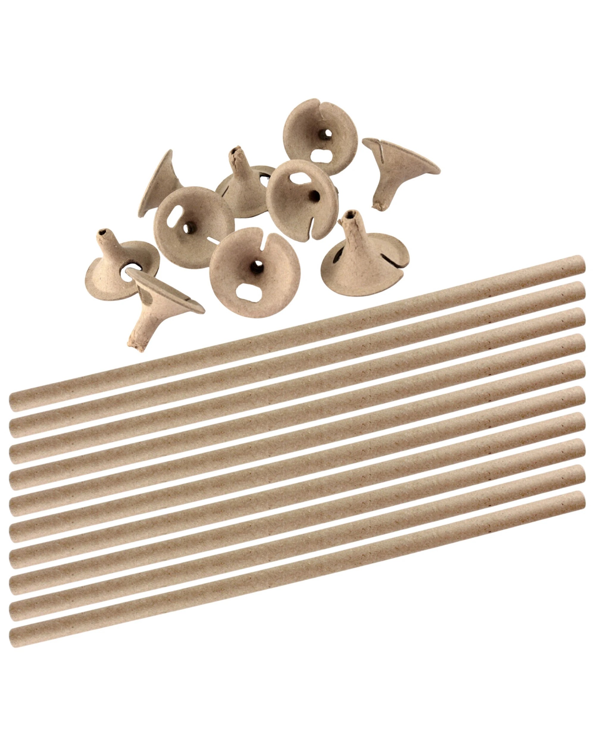 1 Party Maker Paper Balloon Sticks and Cups Bulk Pack of 100 - Brown, 1 of 3