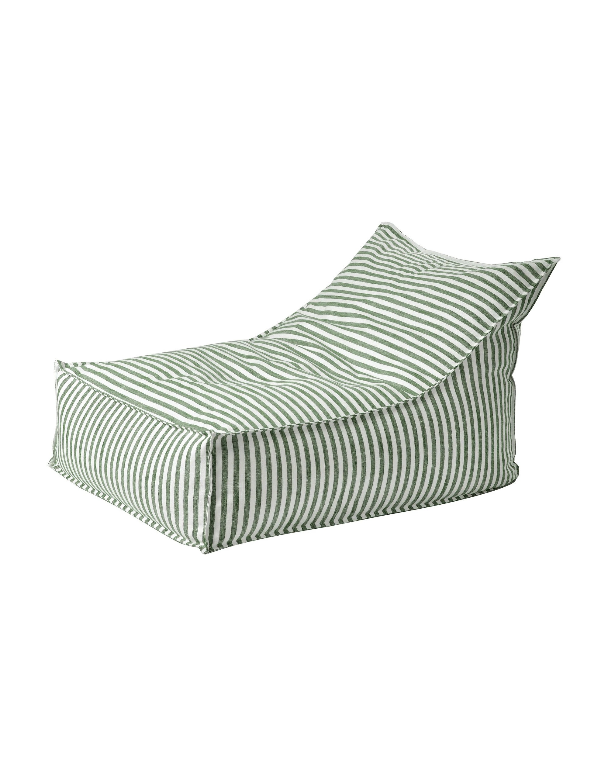 2 Cadence & Co. Oscar Faux Linen One Seater Bean Bag Lounge Cover - Olive, 2 of 7