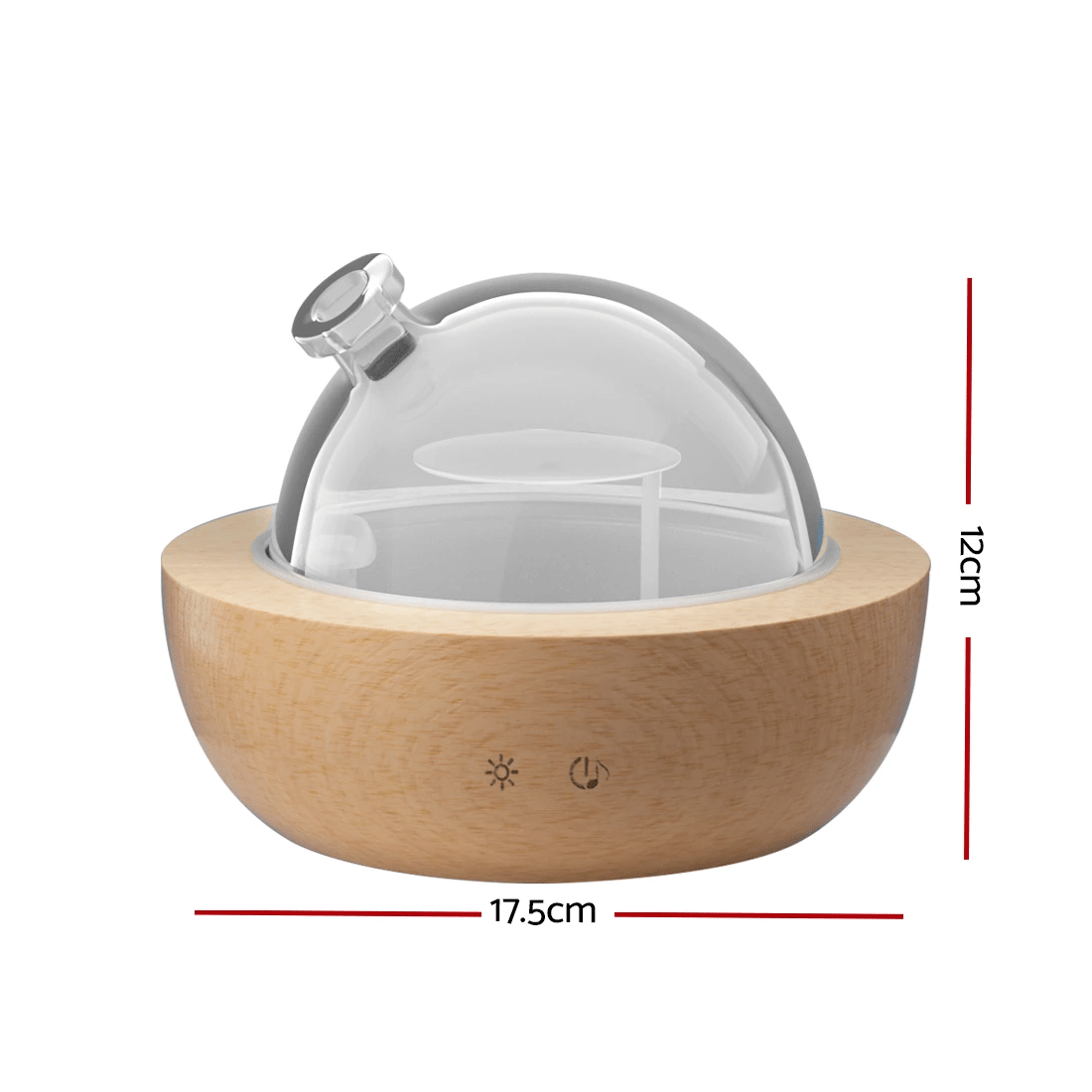 2 Devanti Aroma Diffuser Aromatherapy Glass 200ml - Brown, 2 of 2