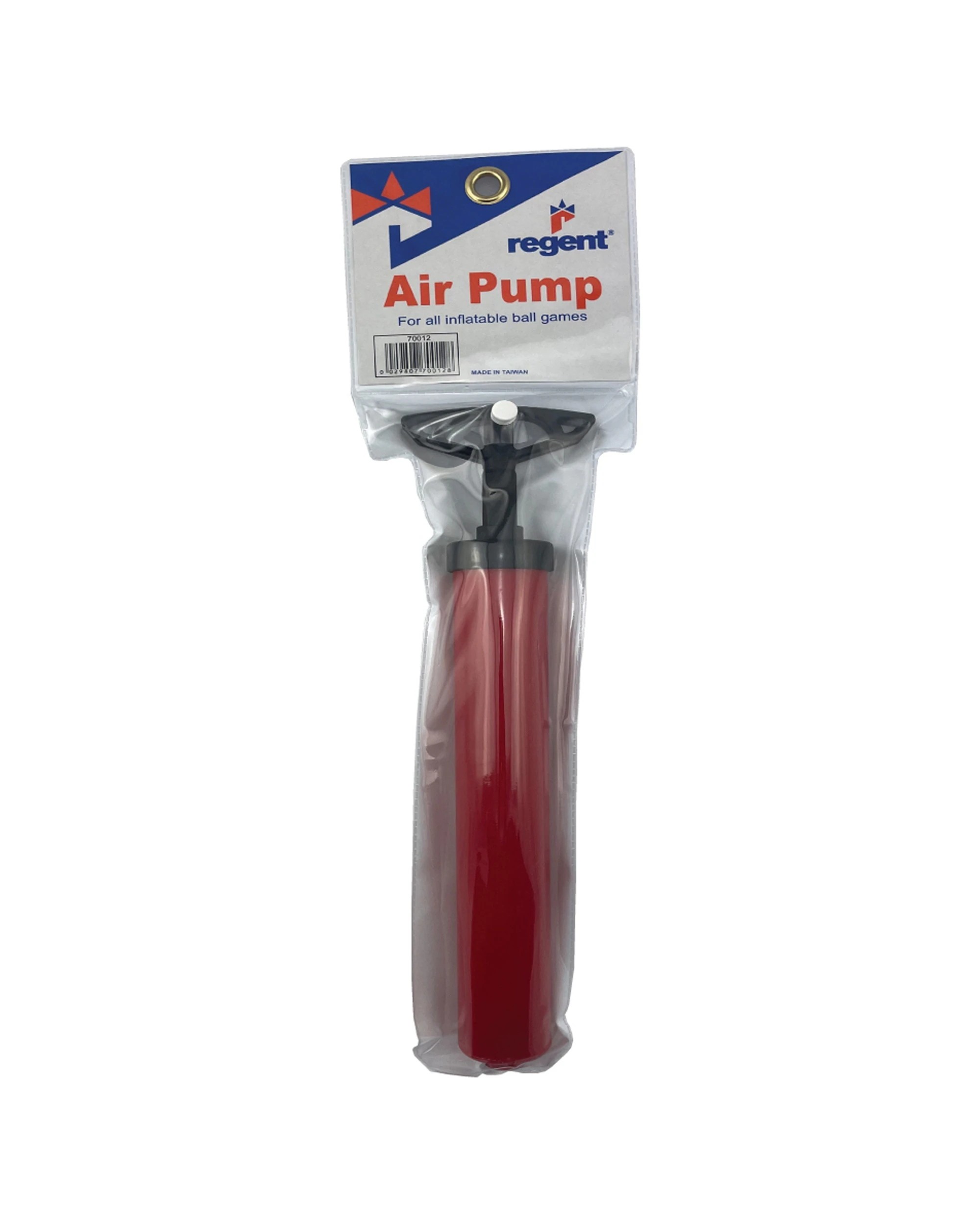 1 Regent 12'' Hand Air Pump Sports Ball Inflator With Needle - Red, 1 of 1