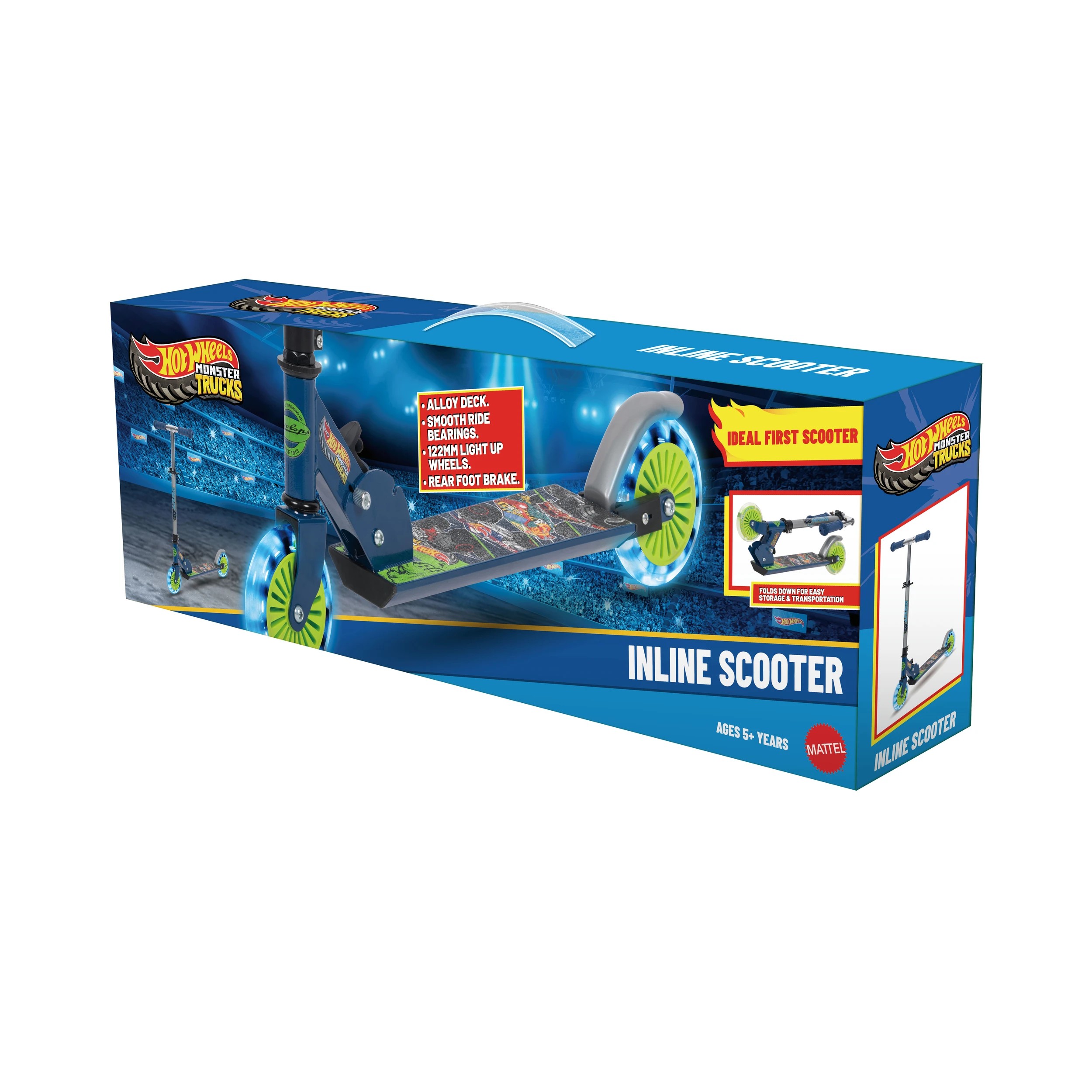 6 Hot Wheels Monster Truck Folding Inline Scooter, 6 of 6