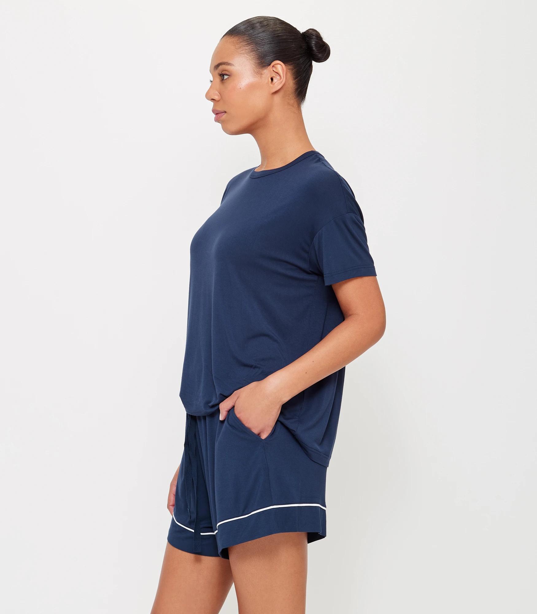 3 Target Womens Soft Comfort Bamboo Pyjama Shorts NAVY BLUE, 3 of 6