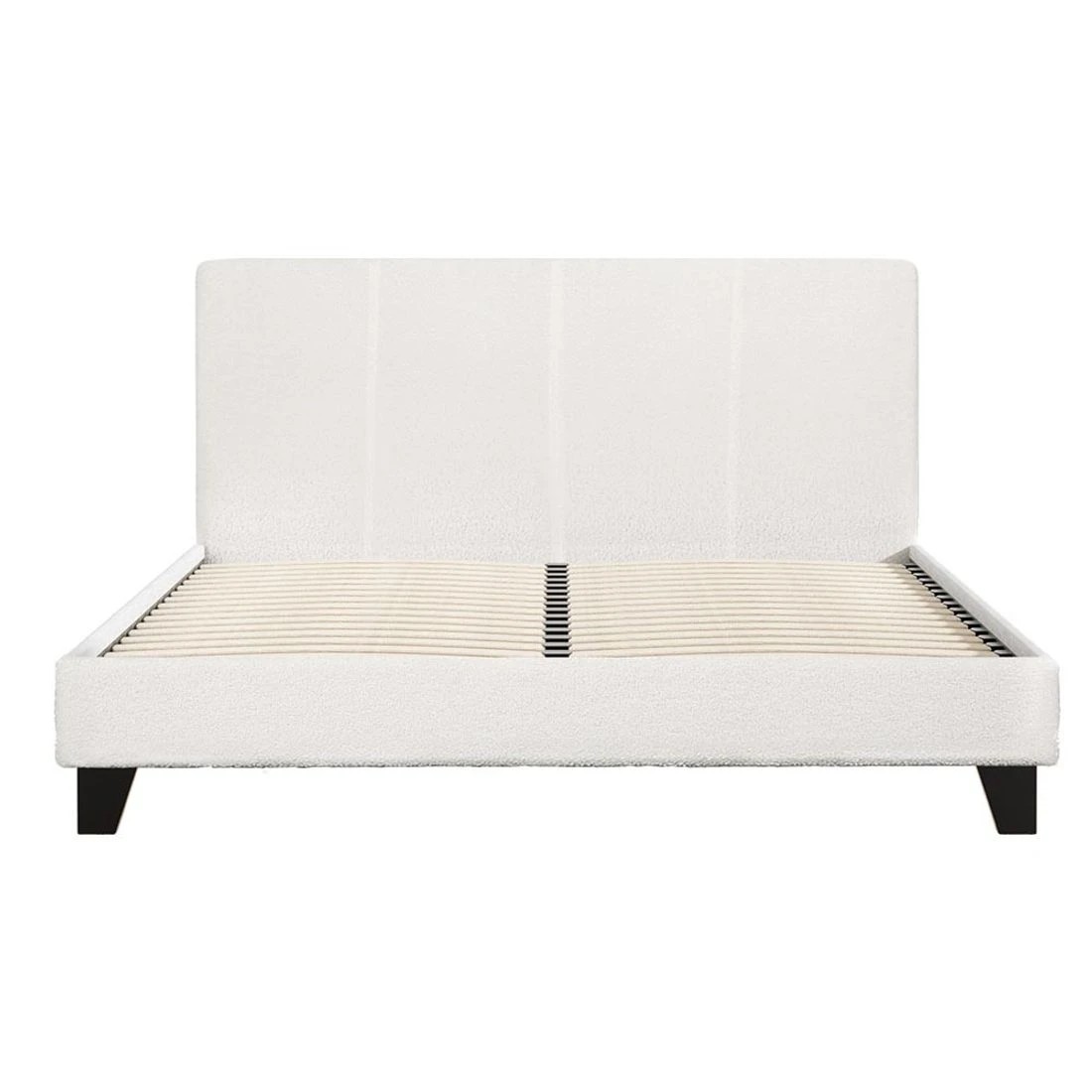 4 Artiss Bed Frame Double Size Boucle NEO - White, 4 of 7