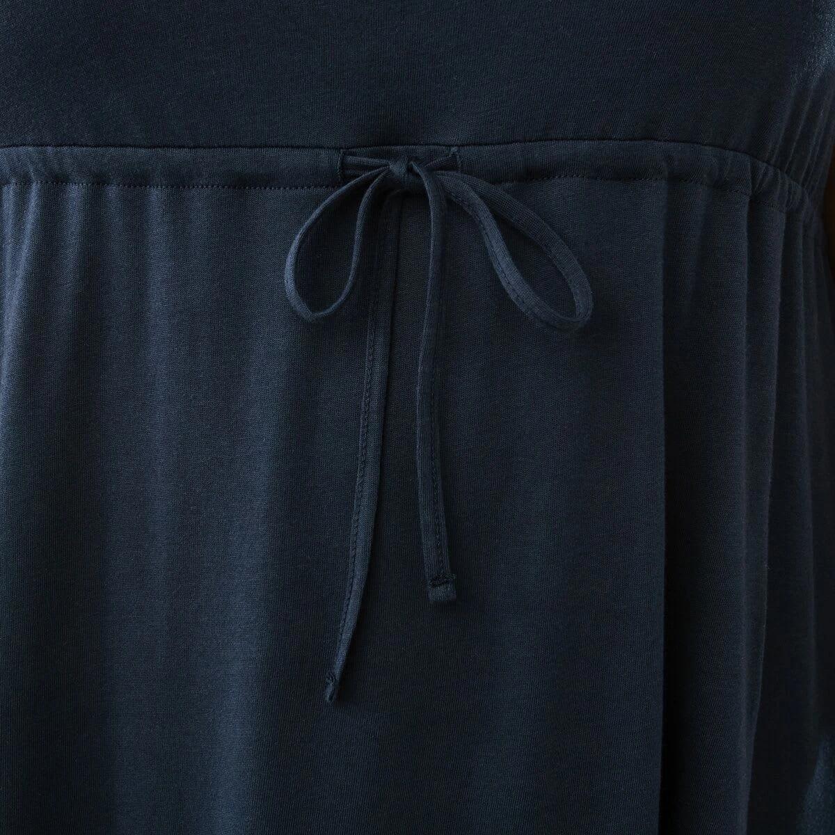 6 Curve Short Sleeve Tie Front T-shirt Mini Dress Sky Cptn, 6 of 7