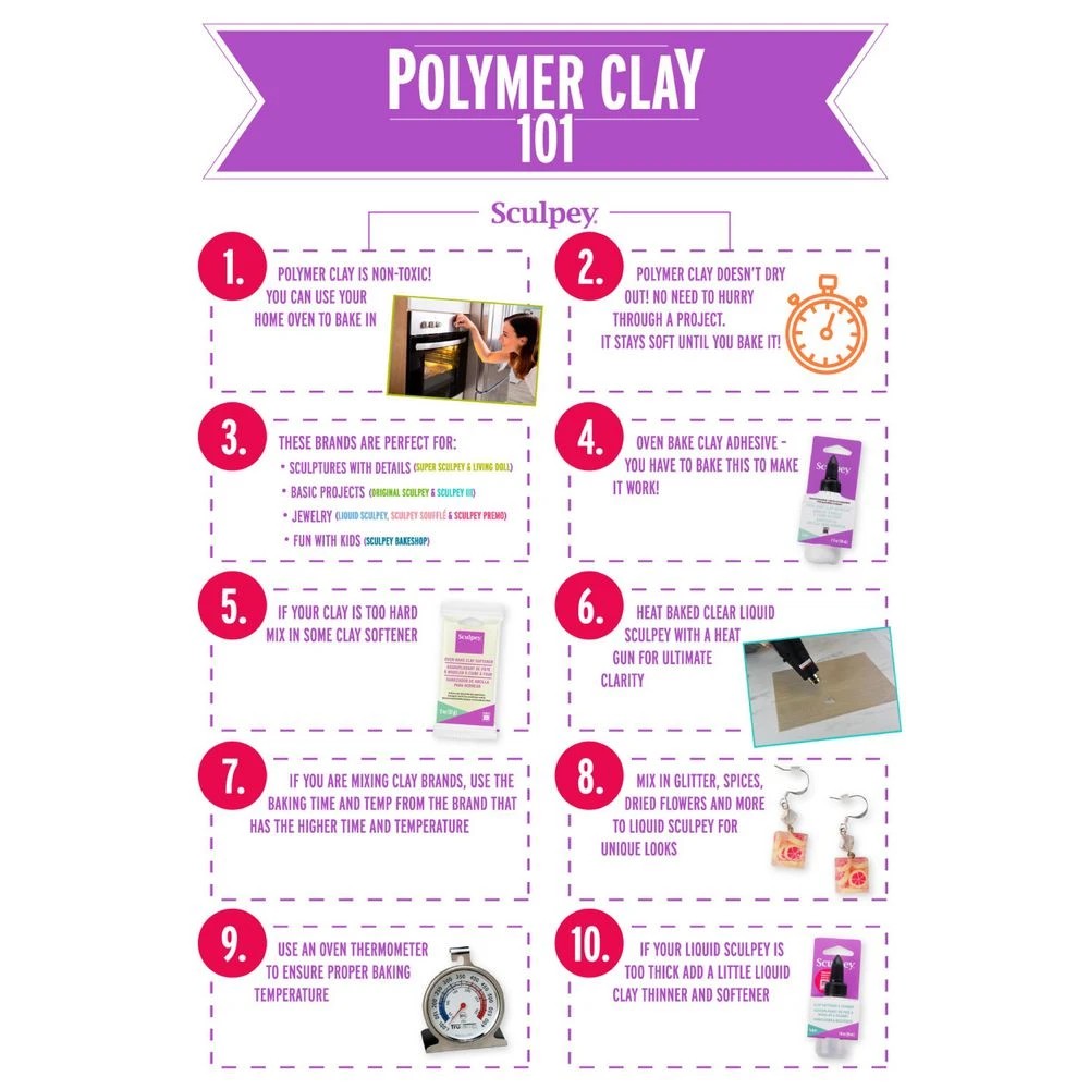 2 Sculpey Premo Modelling Clay White Glitter 57g, 2 of 3