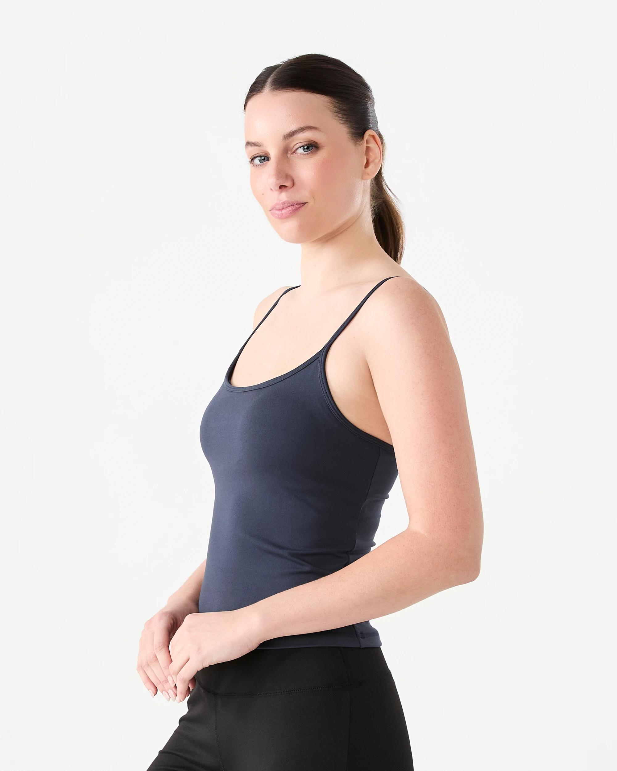 2 Active Womens Ultrasoft Shelf Tank Shade Navy, 2 of 5