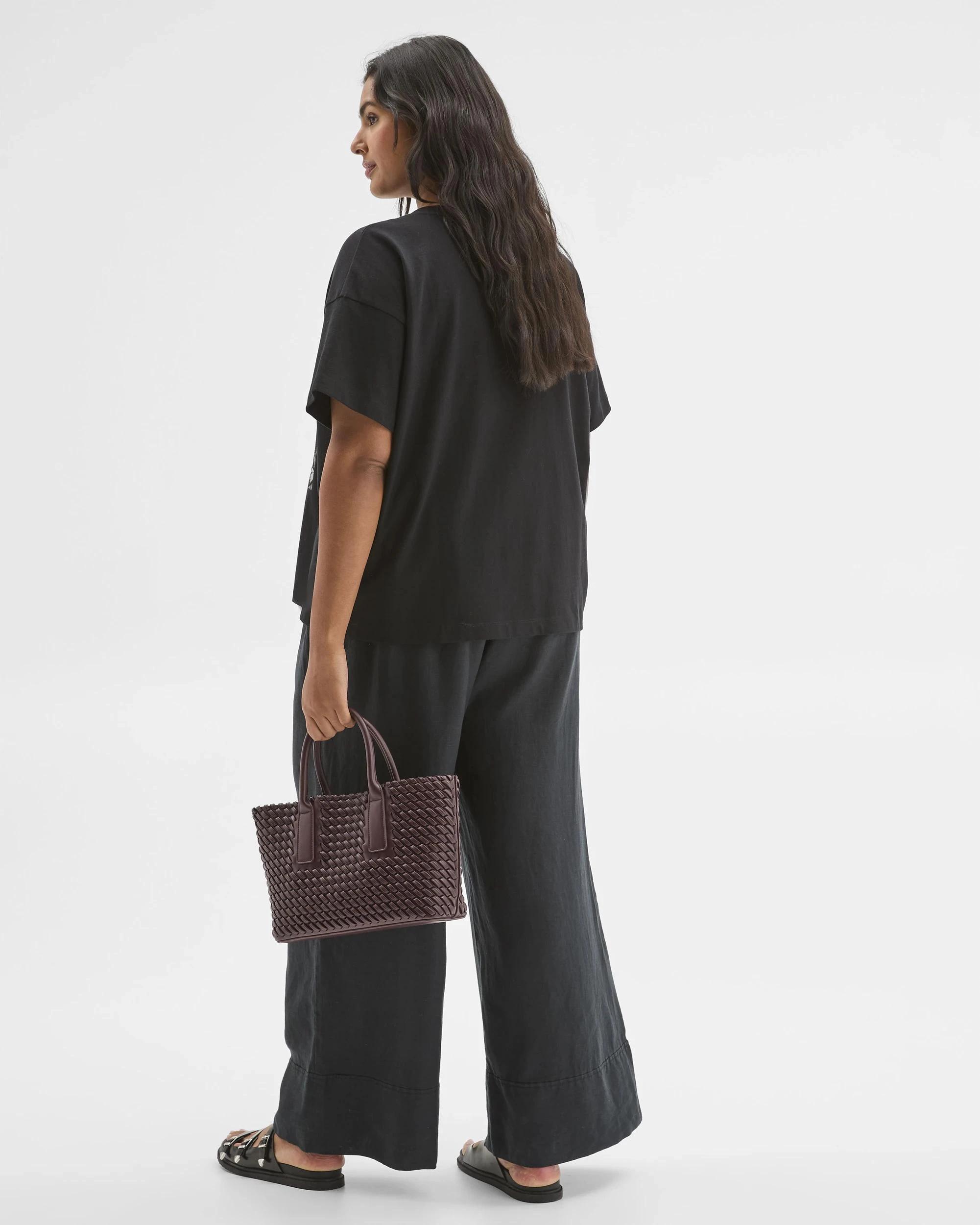 5 Target Plus Size Australian Cotton Graphic Split Hem T-Shirt BLACK PRINT, 5 of 5