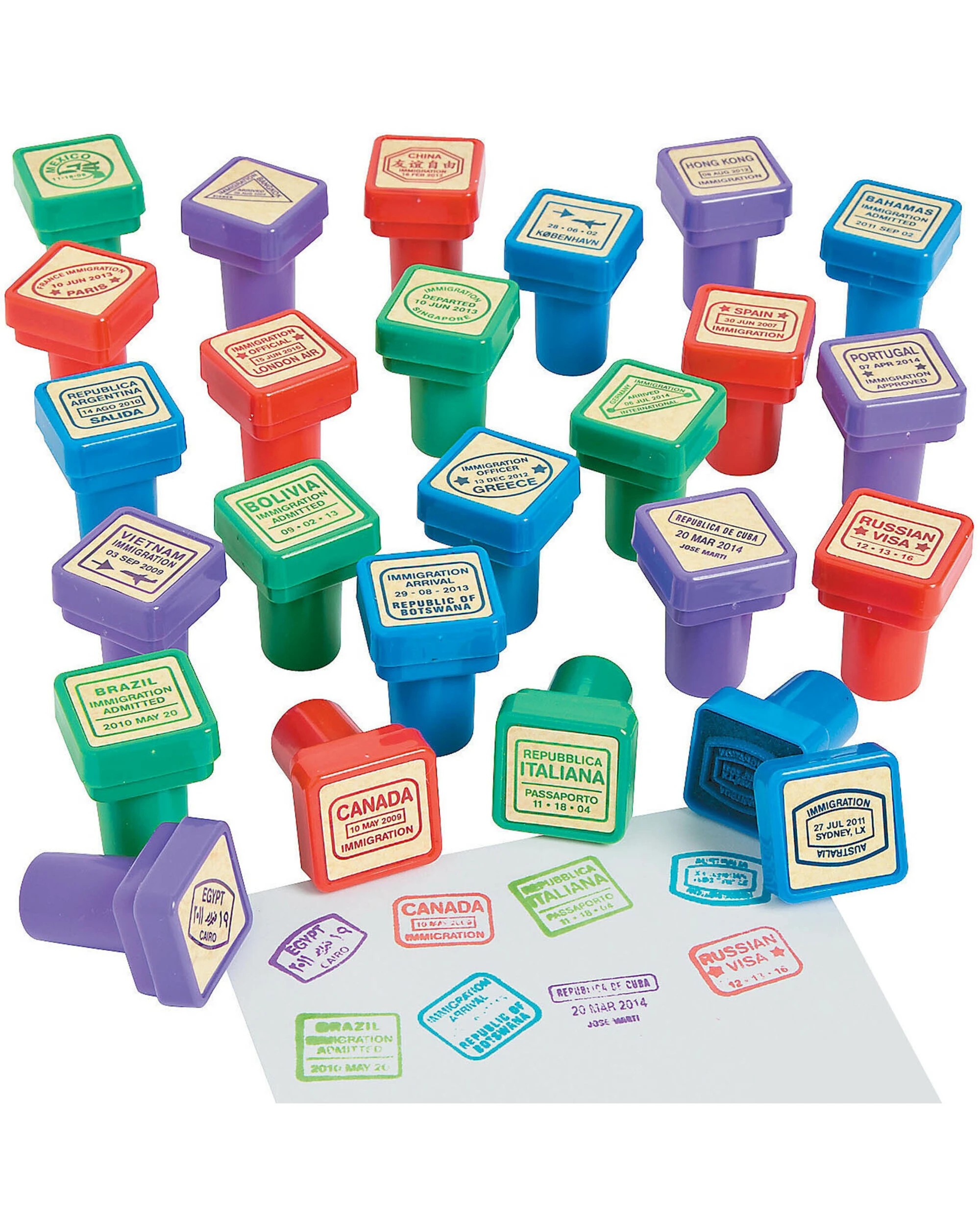 1 Partyrama Passport Stamps Pack of 24, 1 of 1