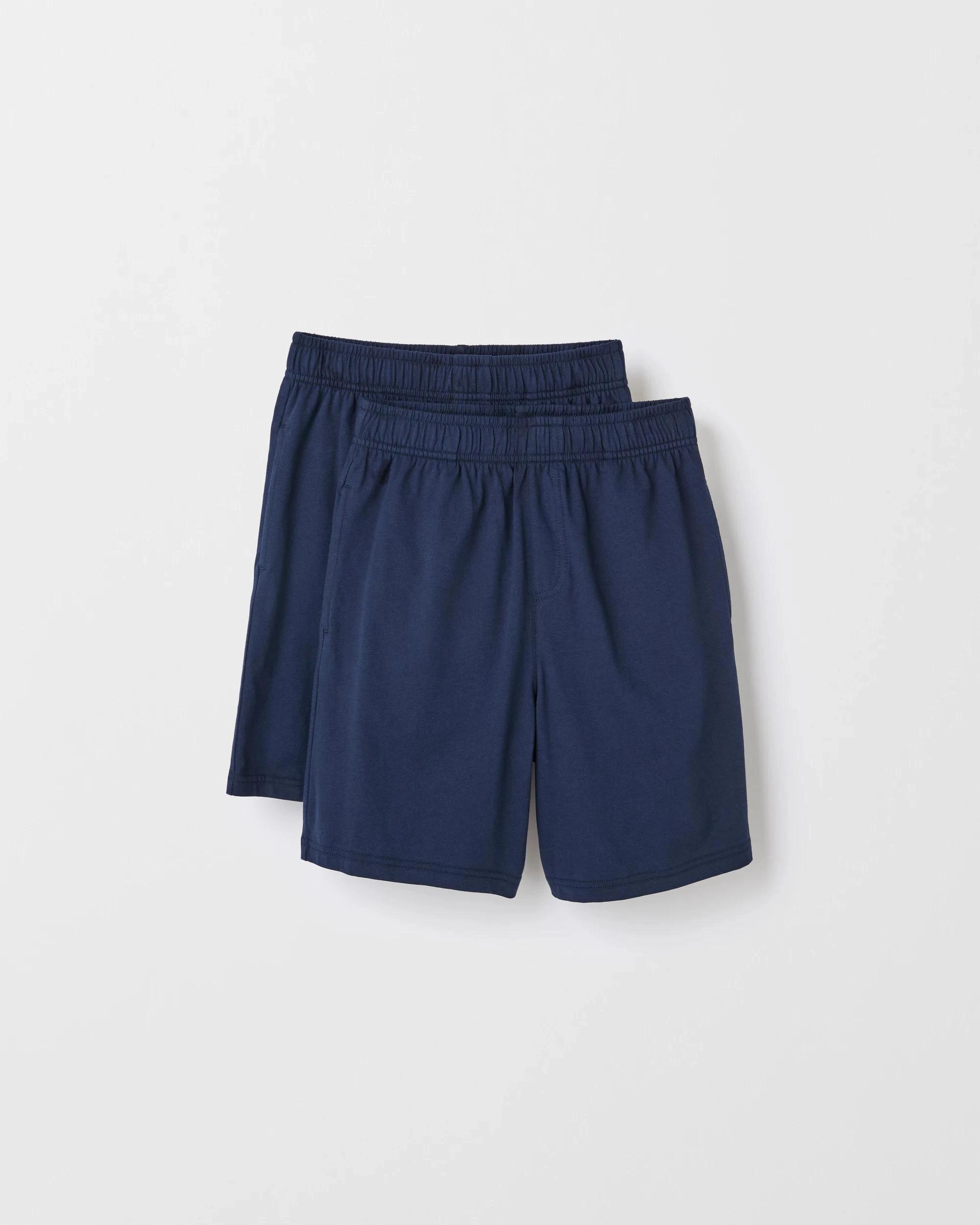 1 Target Australian Cotton 2 Pack School Knit Shorts NAVY BLUE, 1 of 3