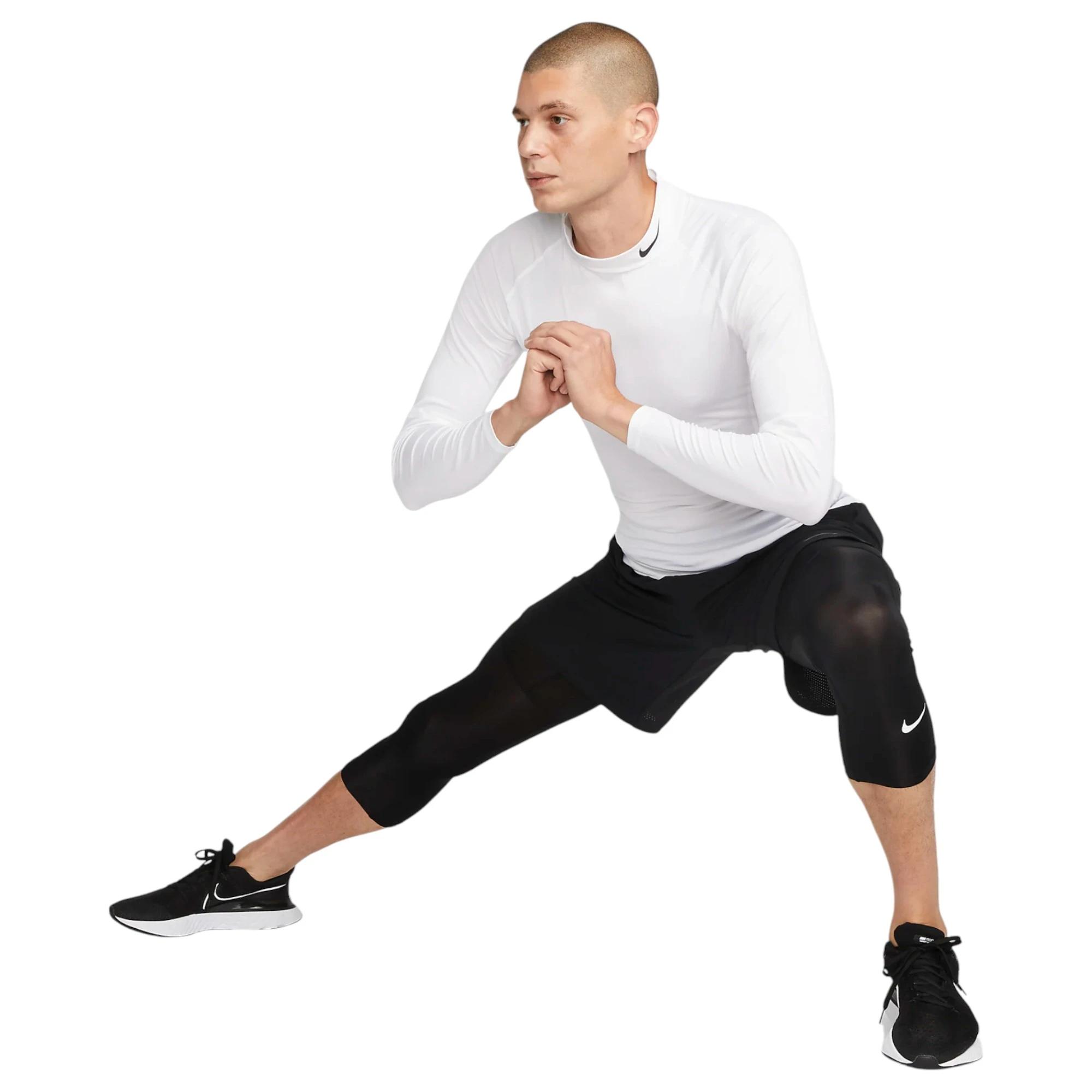 2 Nike Men Pro Dri-FIT 3/4 Length Black Fitness Tights BLACK, 2 of 7
