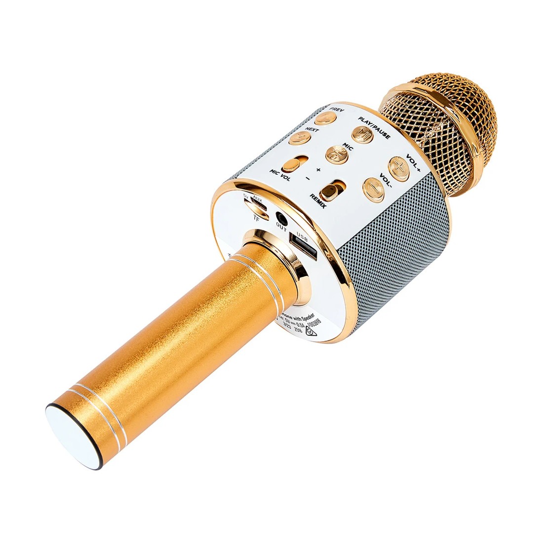 4 Karaoke Bluetooth Microphone - Gold Look, 4 of 8