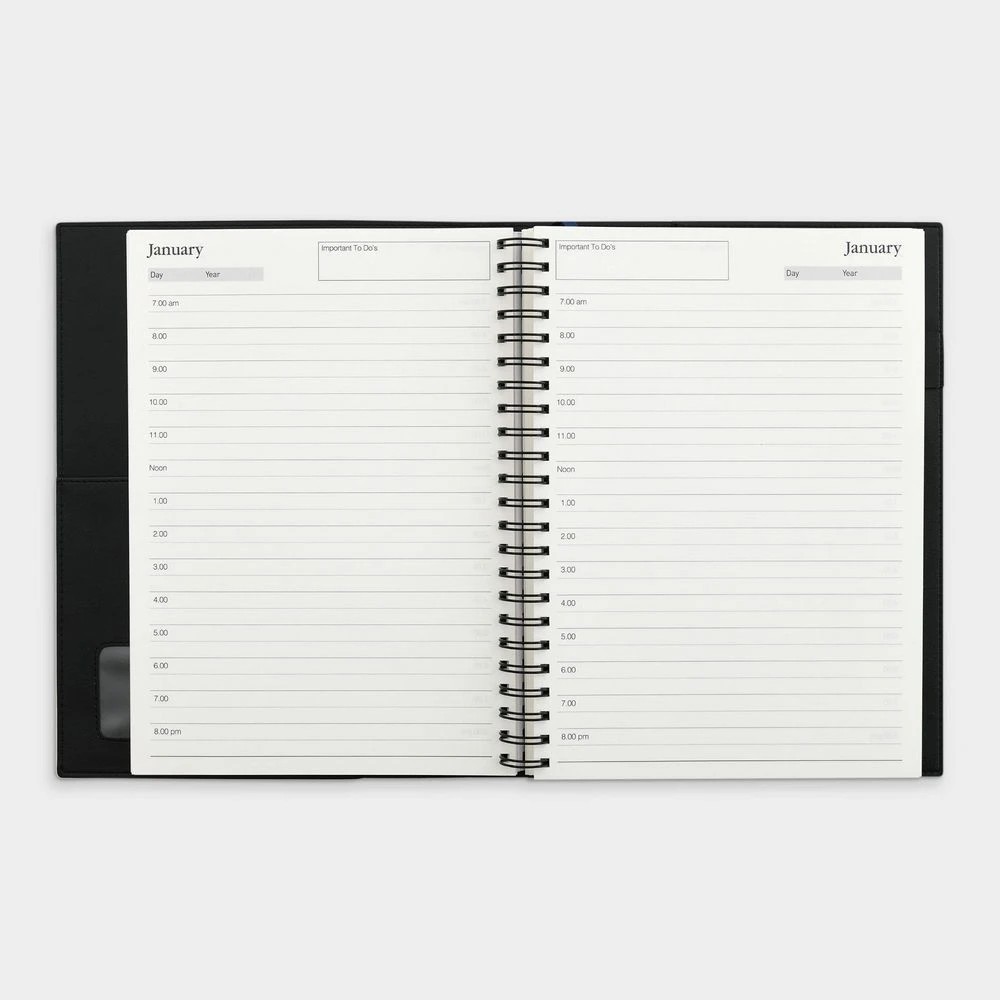 8 Collins A4 Day to Page  Undated Vanessa Diary Black, 8 of 9