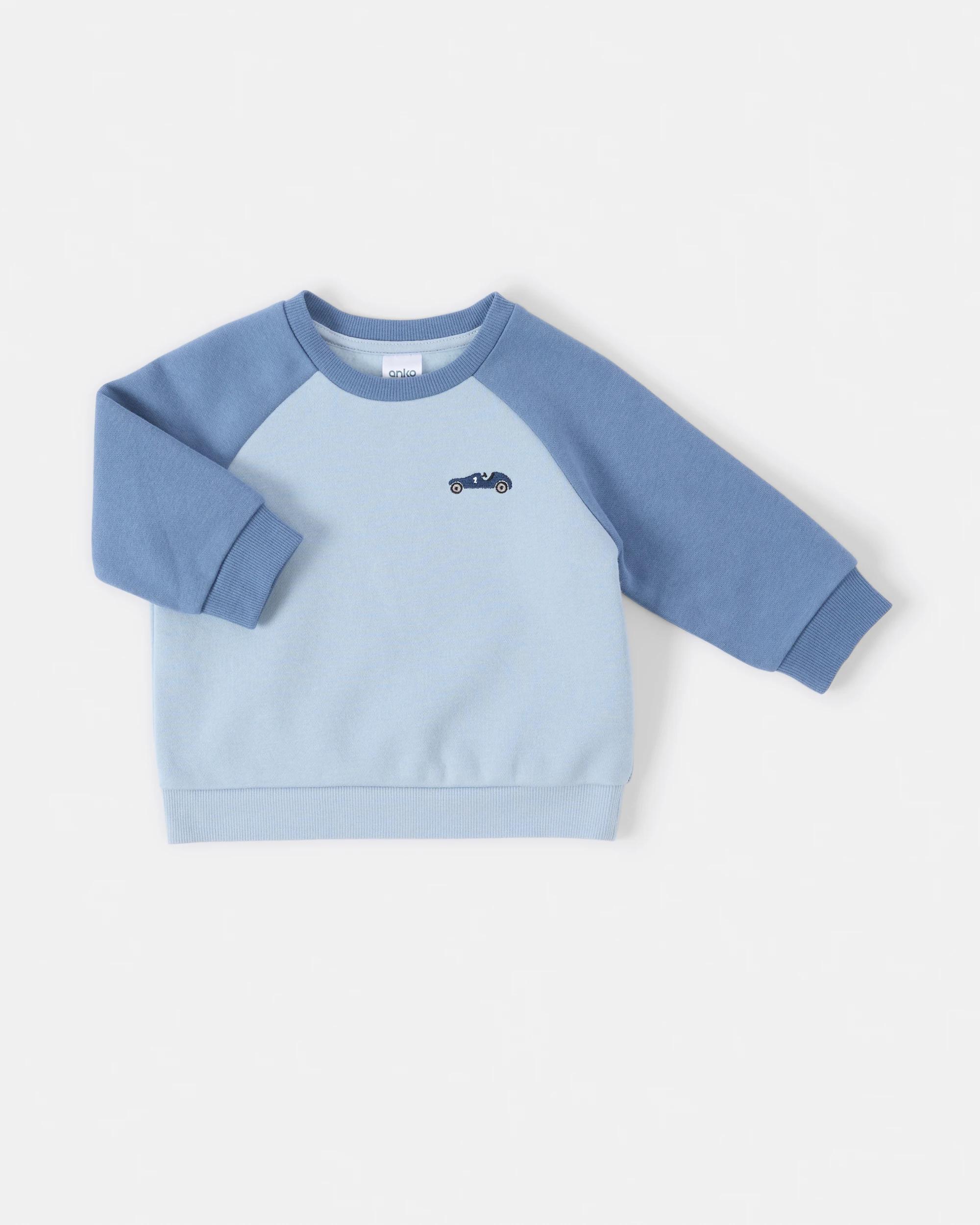 3 Relaxed Raglan Track Set Blu Car, 3 of 6