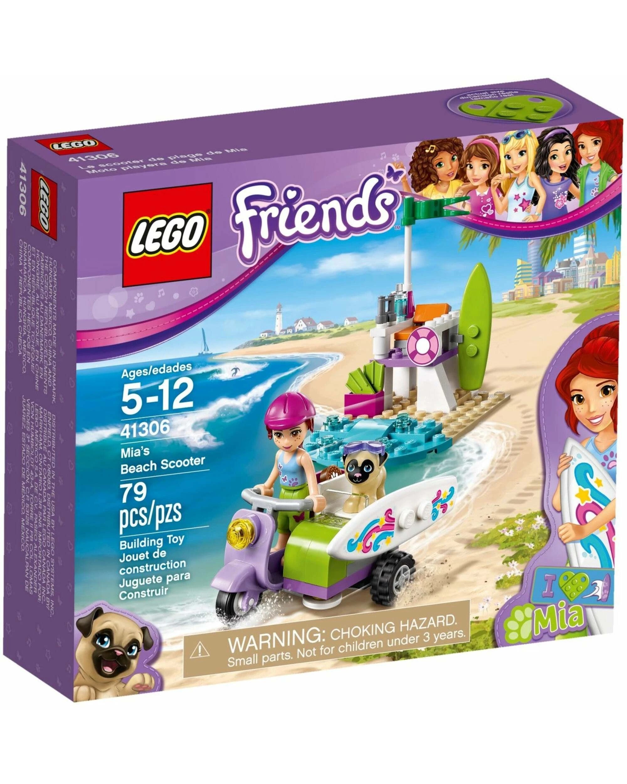 1 LEGO 41306 Mia's Beach Scooter with Sidecar & Pug, 1 of 4