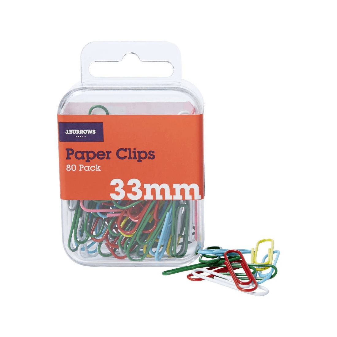 2 J.Burrows 33mm Paper Clips Assorted 80 Pack, 2 of 3