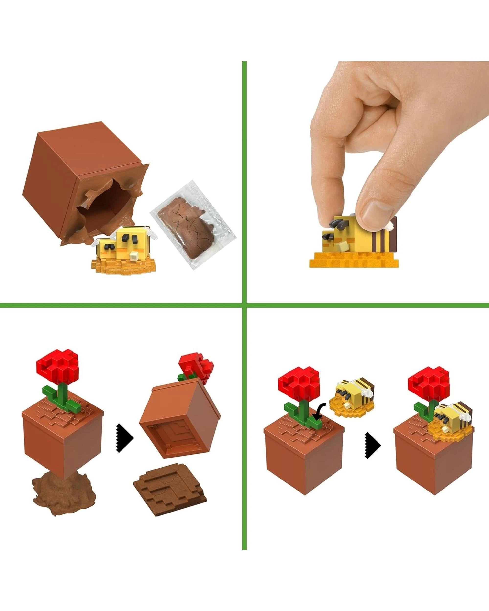 3 Minecraft Mini Mode Bloom Blocks Capsule - Poppy, 3 of 3