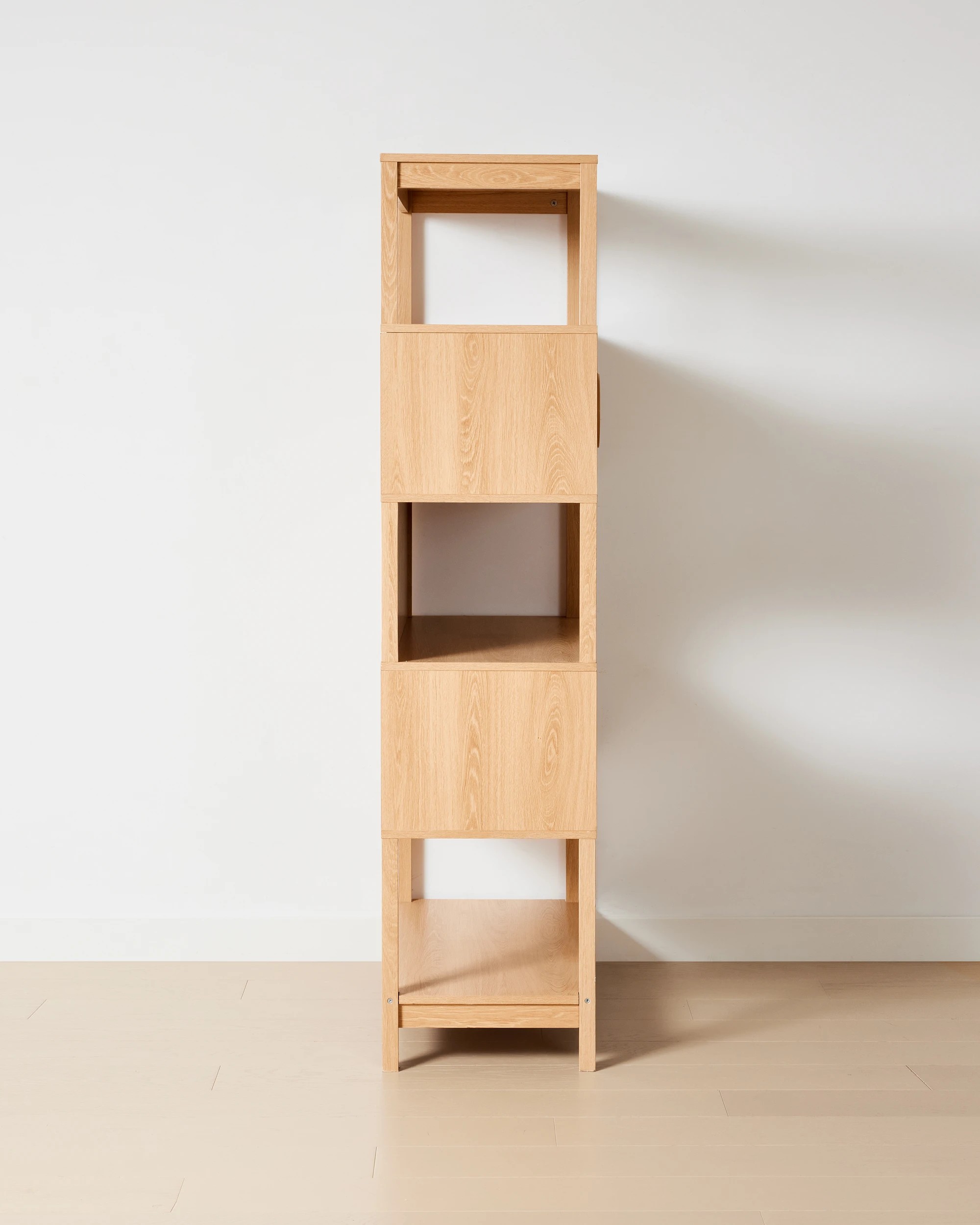 3 Ryan Tall Bookshelf with Doors - Oak, 3 of 7