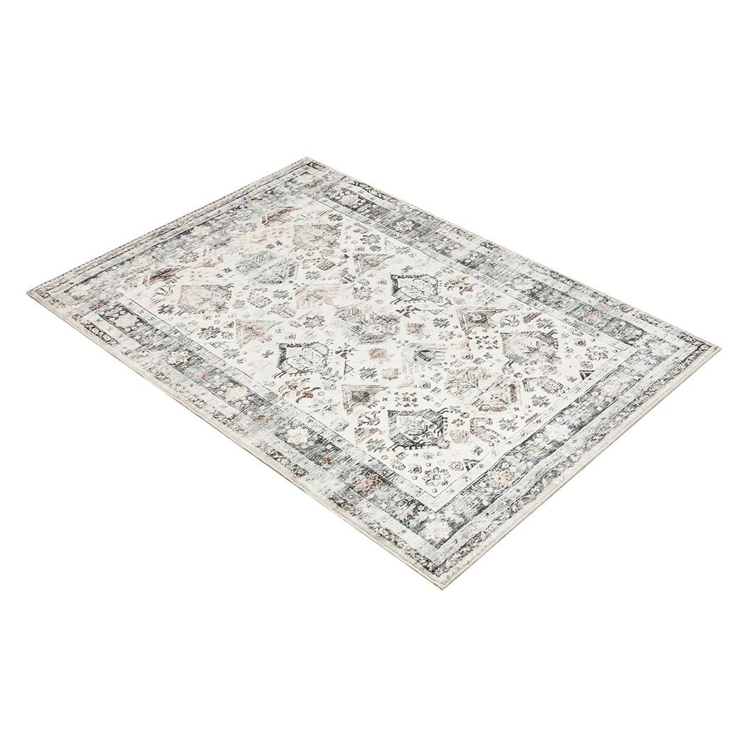 2 Marlow Machine Washable Floor Rug Distressed Vintage, 2 of 8