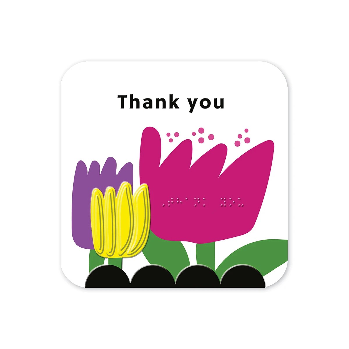 3 Hallmark Braille Greeting Card - Thank You, 3 of 3