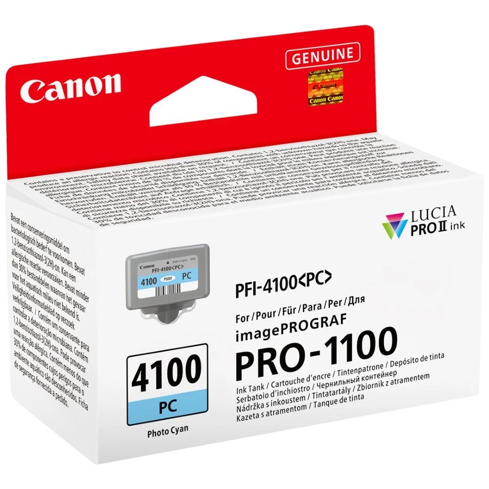 2 Canon PFI-4100 Photo Cyan Ink, 2 of 3