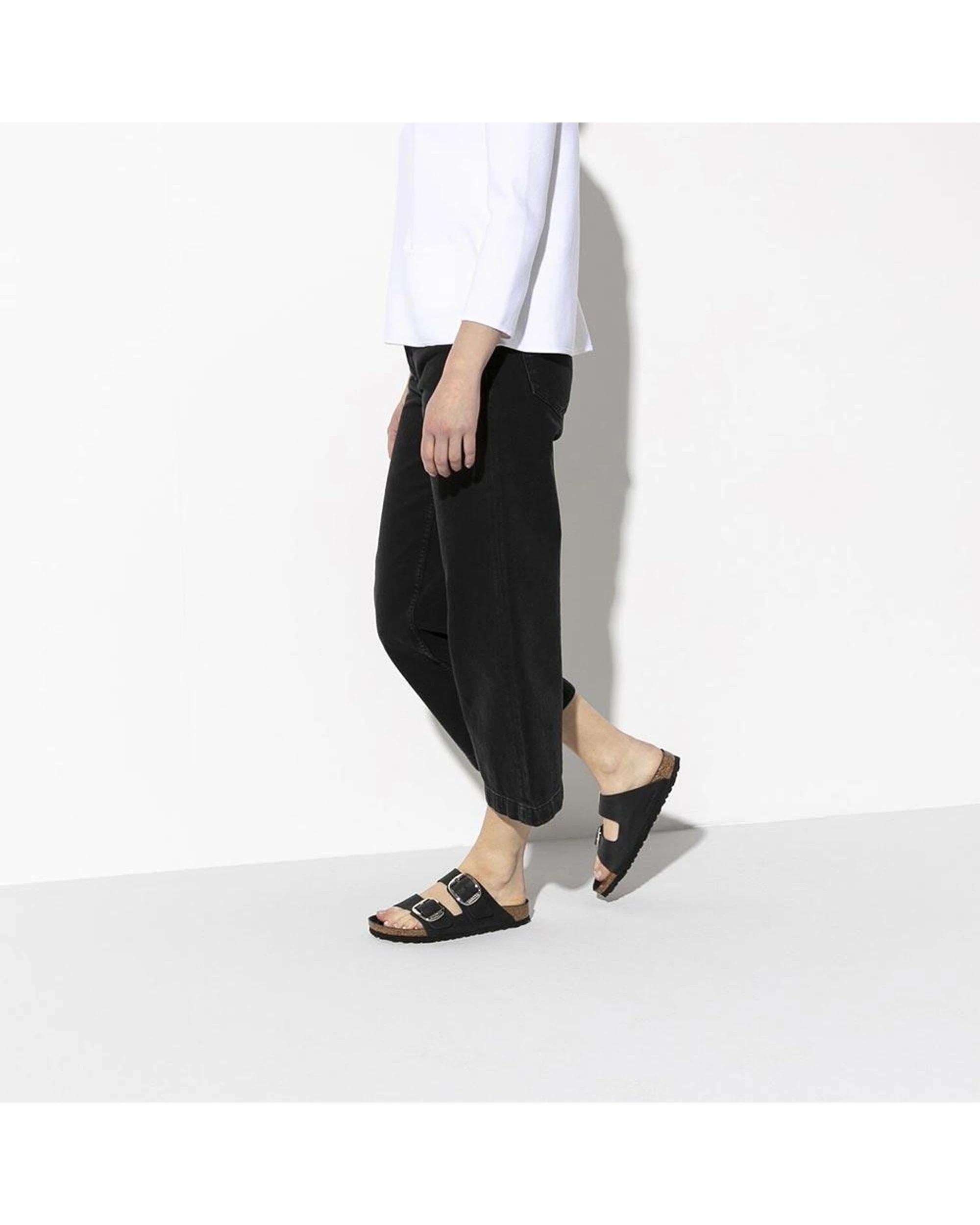 5 Birkenstock Arizona Big Buckle Oiled Leather Sandals BLACK, 5 of 6