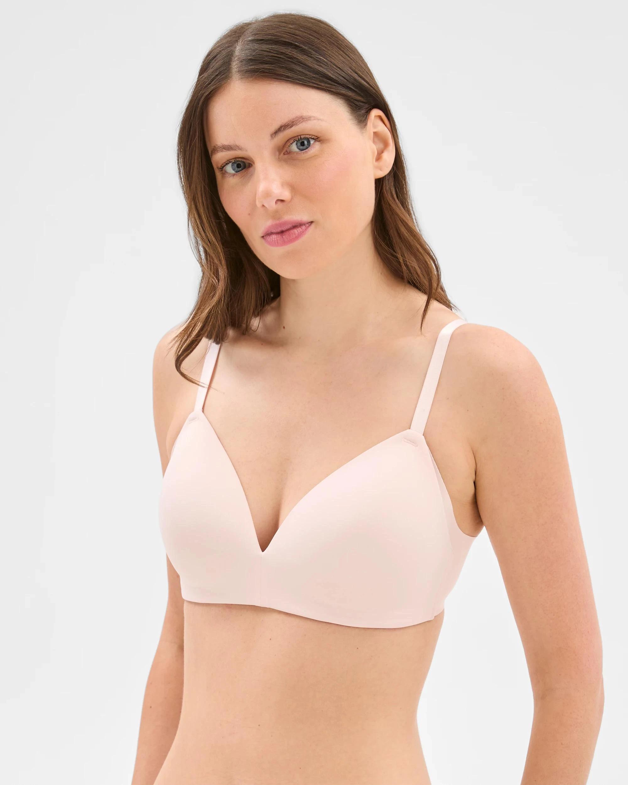 2 Target Smooth Moves Back Smoothing Wirefree T-Shirt Bra ROSEWATER, 2 of 3