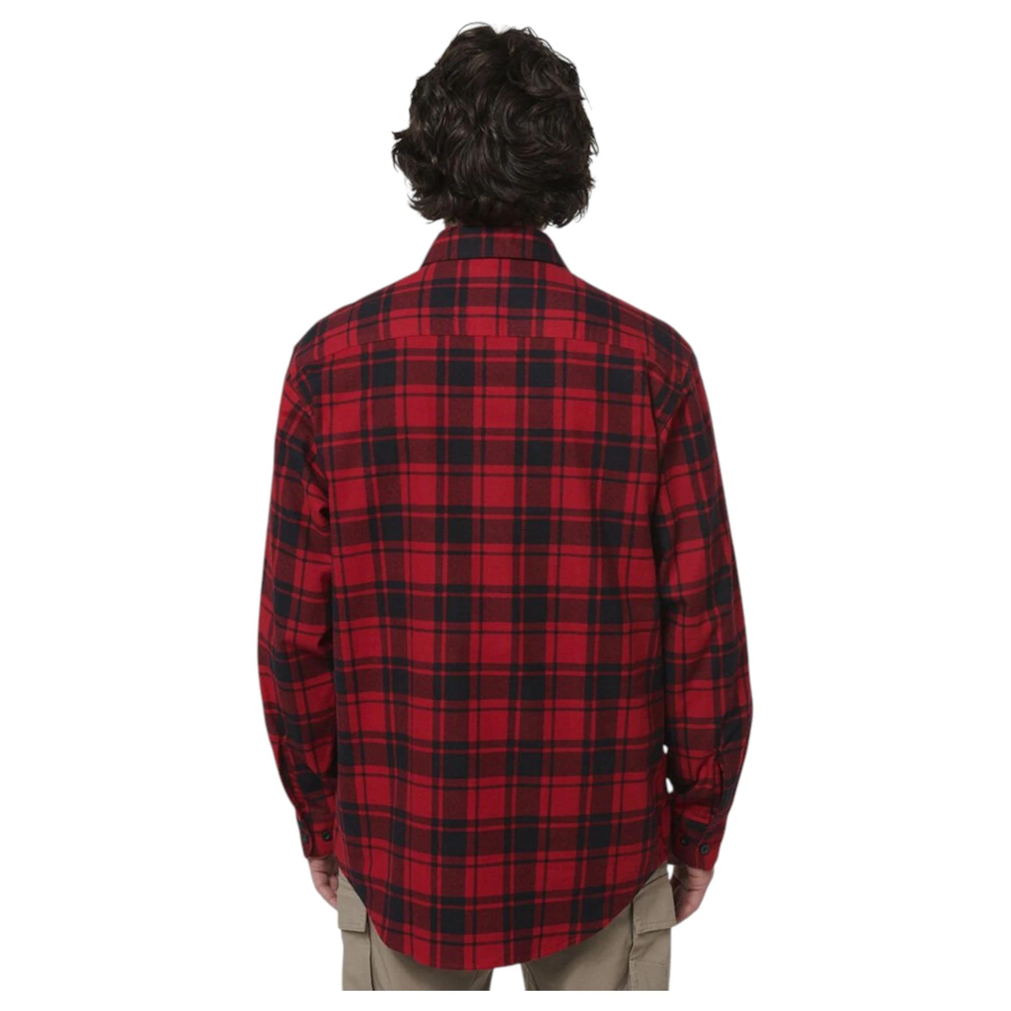 6 Hard Yakka Mens Long Sleeve Check Flannel Shirt Red Check, 6 of 8
