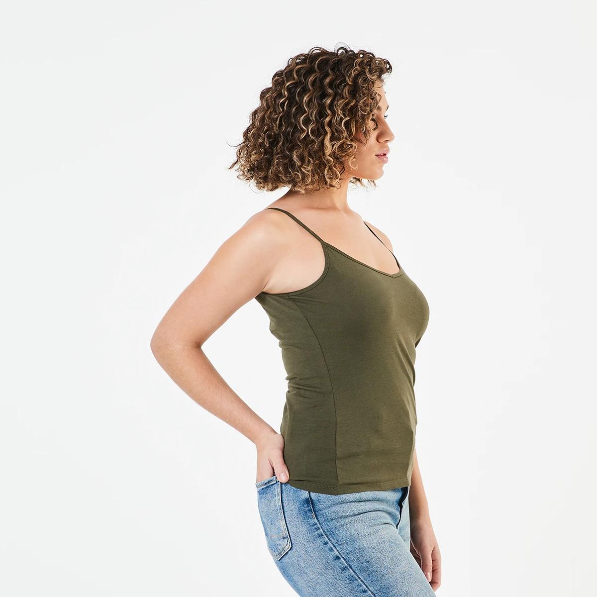 2 Basic Camisole Olve Green, 2 of 4