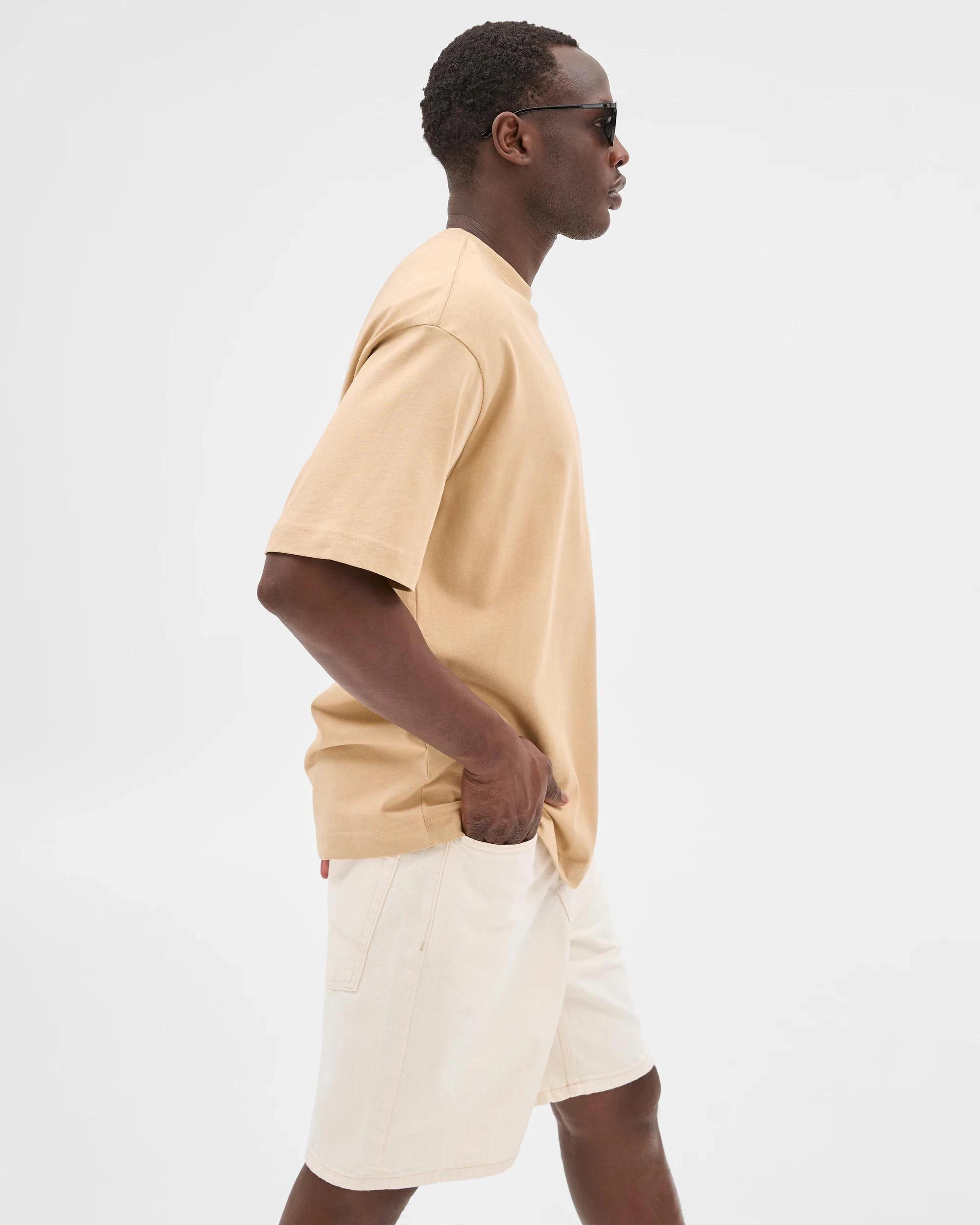 5 Commons Australian Cotton Oversized Heavy Core T-Shirt STONE, 5 of 9