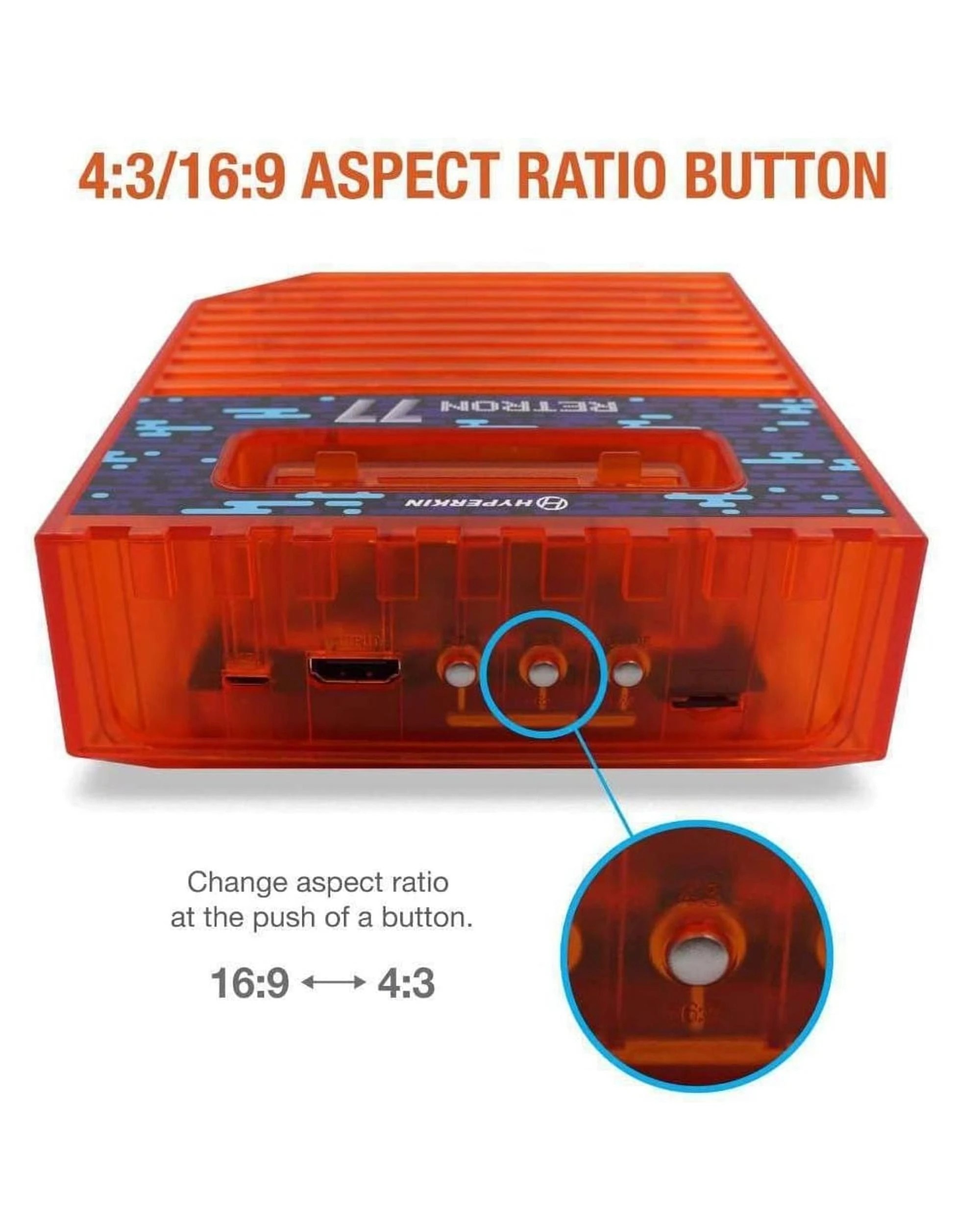 4 RetroN 77 HD 2600 Gaming Console - Retro Amber - Orange, 4 of 9